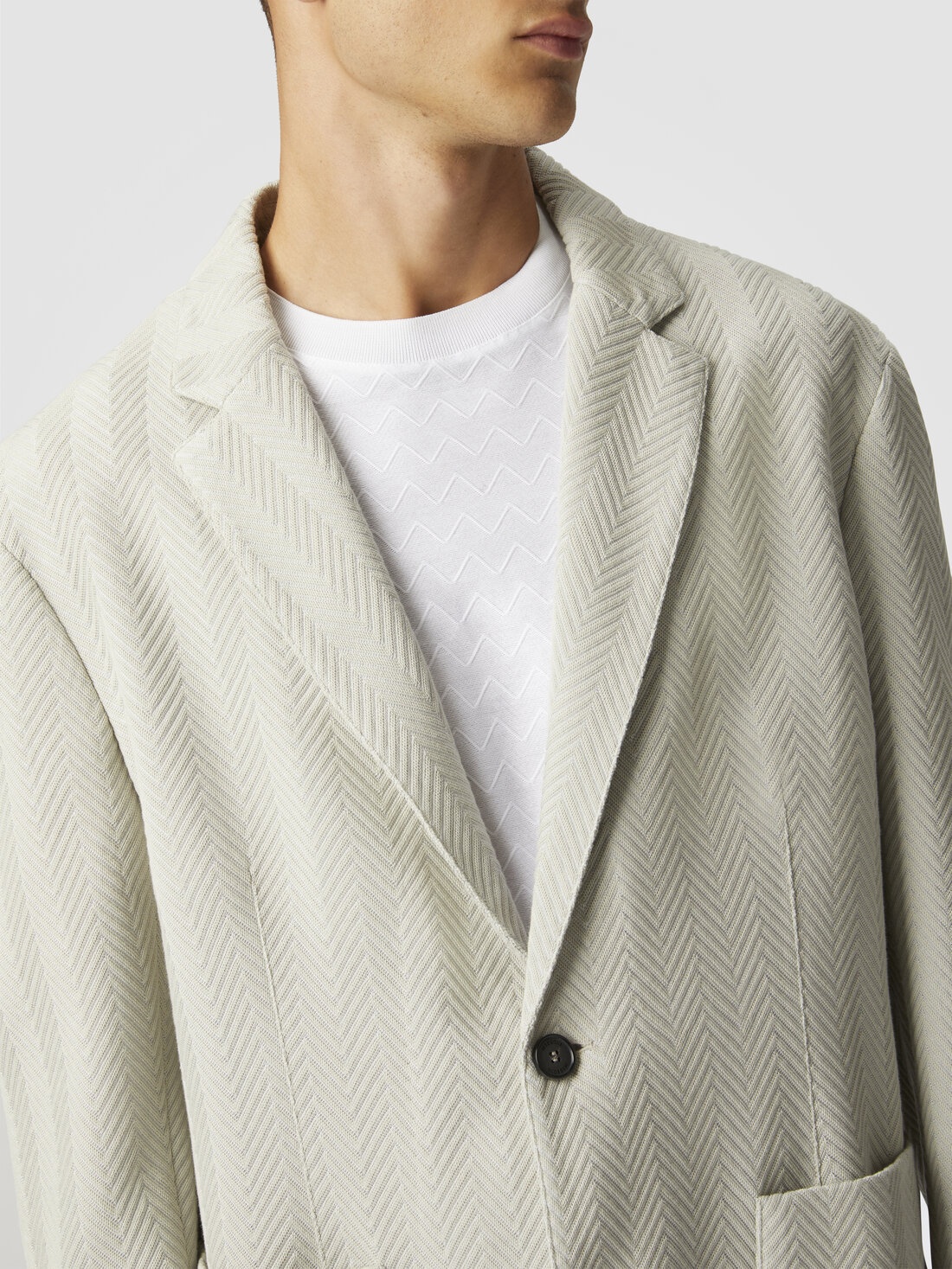 Zigzag cotton and viscose blazer - 5
