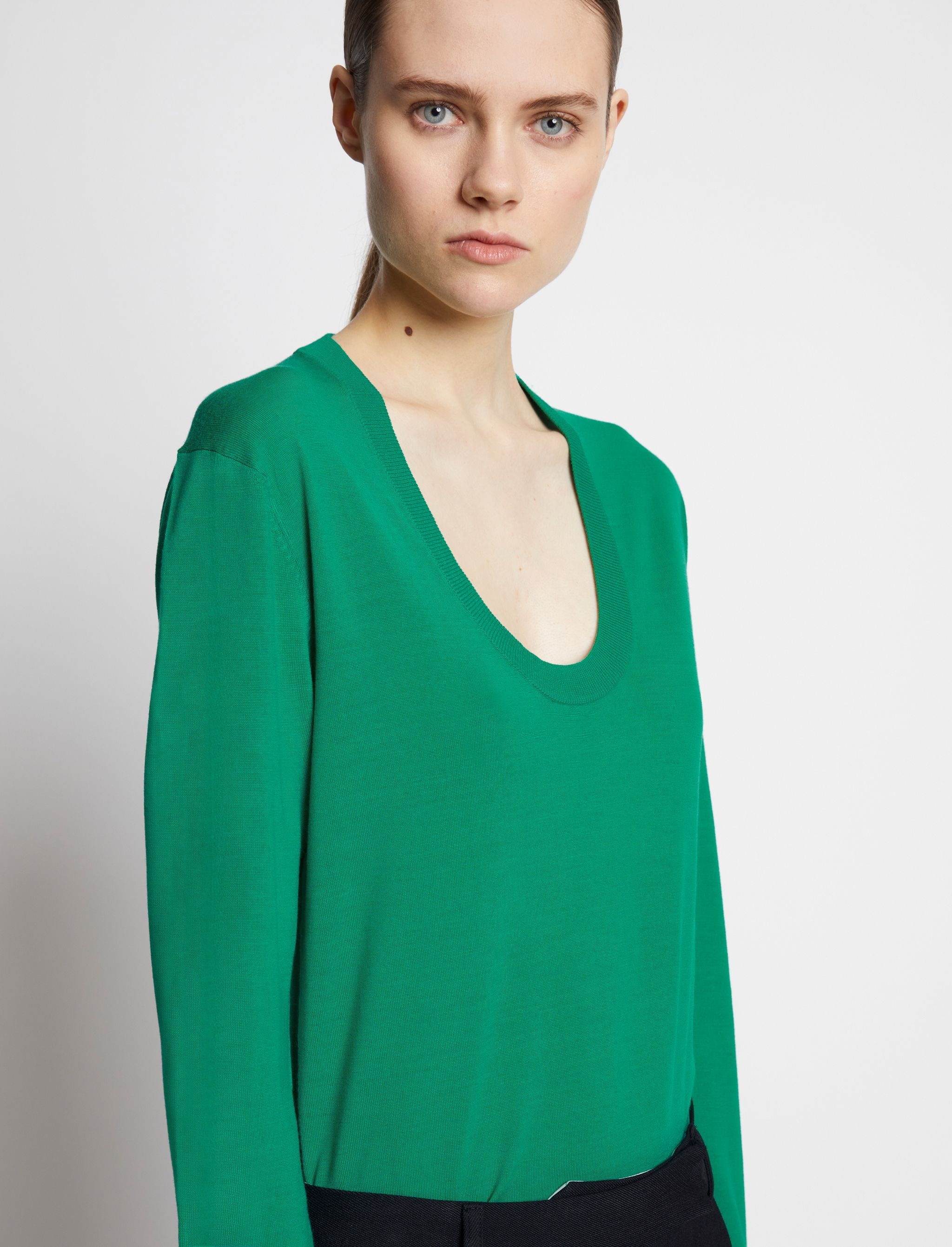 Eco Superfine Merino Scoop Neck Sweater - 6