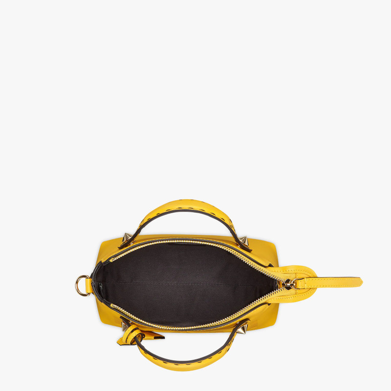 Yellow leather small Boston bag 4