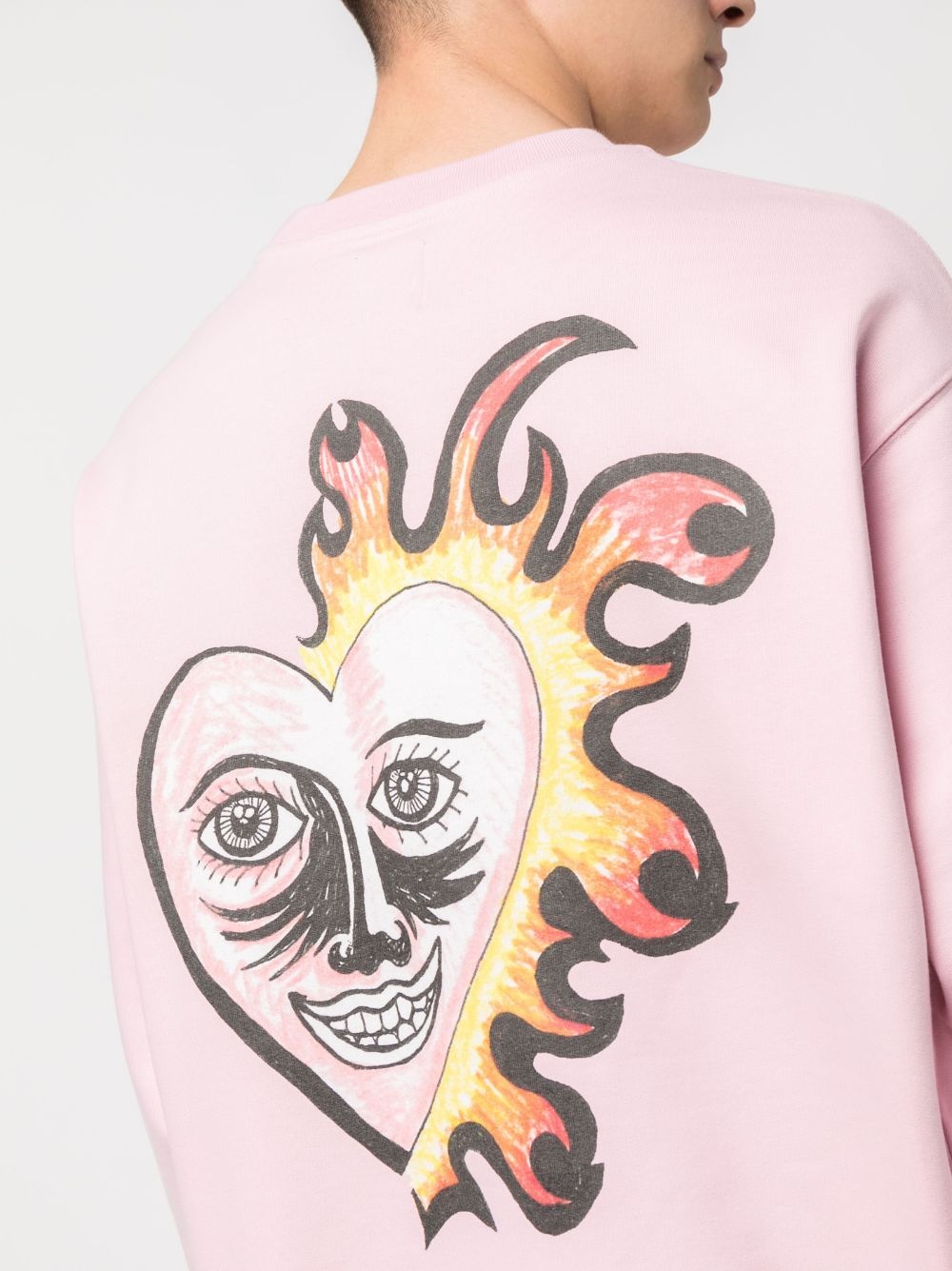 logo-print cotton sweatshirt - 5