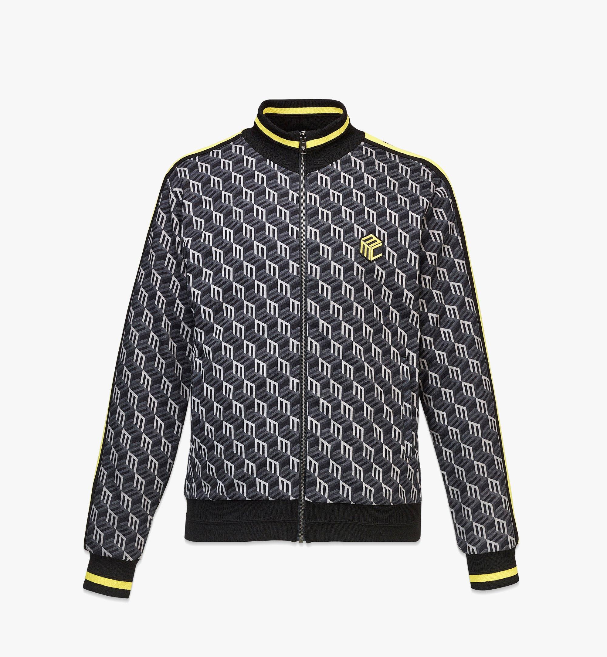 Men’s Cubic Monogram Print Track Jacket in Organic Cotton - 1