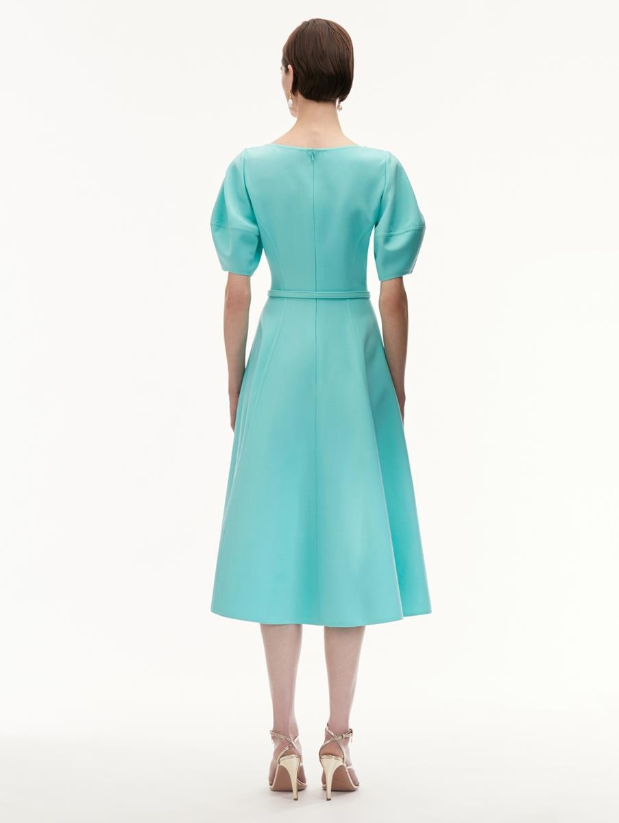 PUFF SLEEVE WOOL DRESS - 2