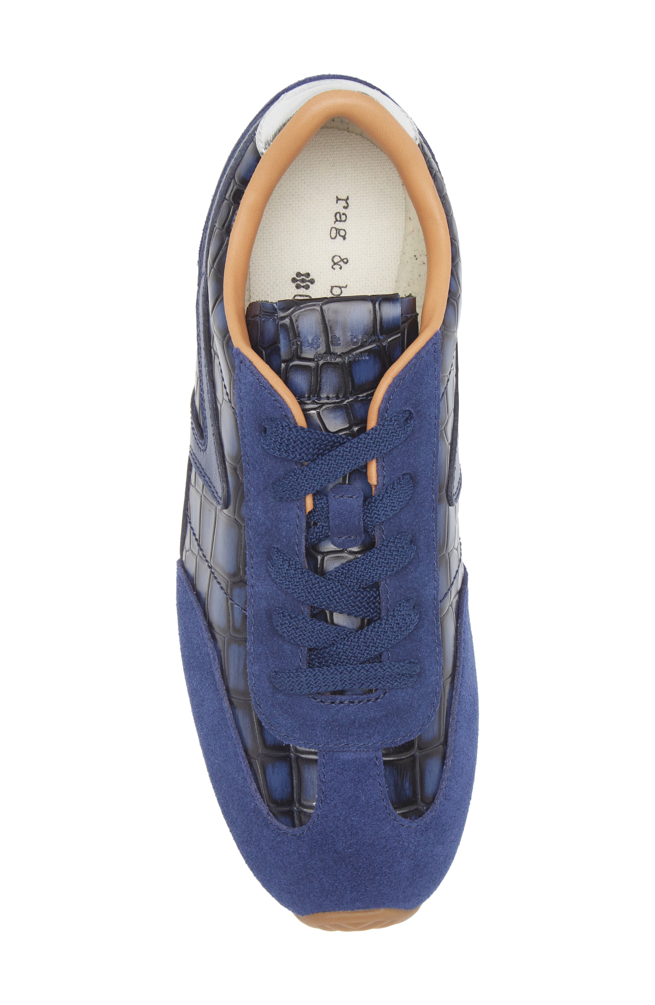 rag & bone Retro Runner Slim Ultra Sneaker in Indigo Croc at Nordstrom - 5