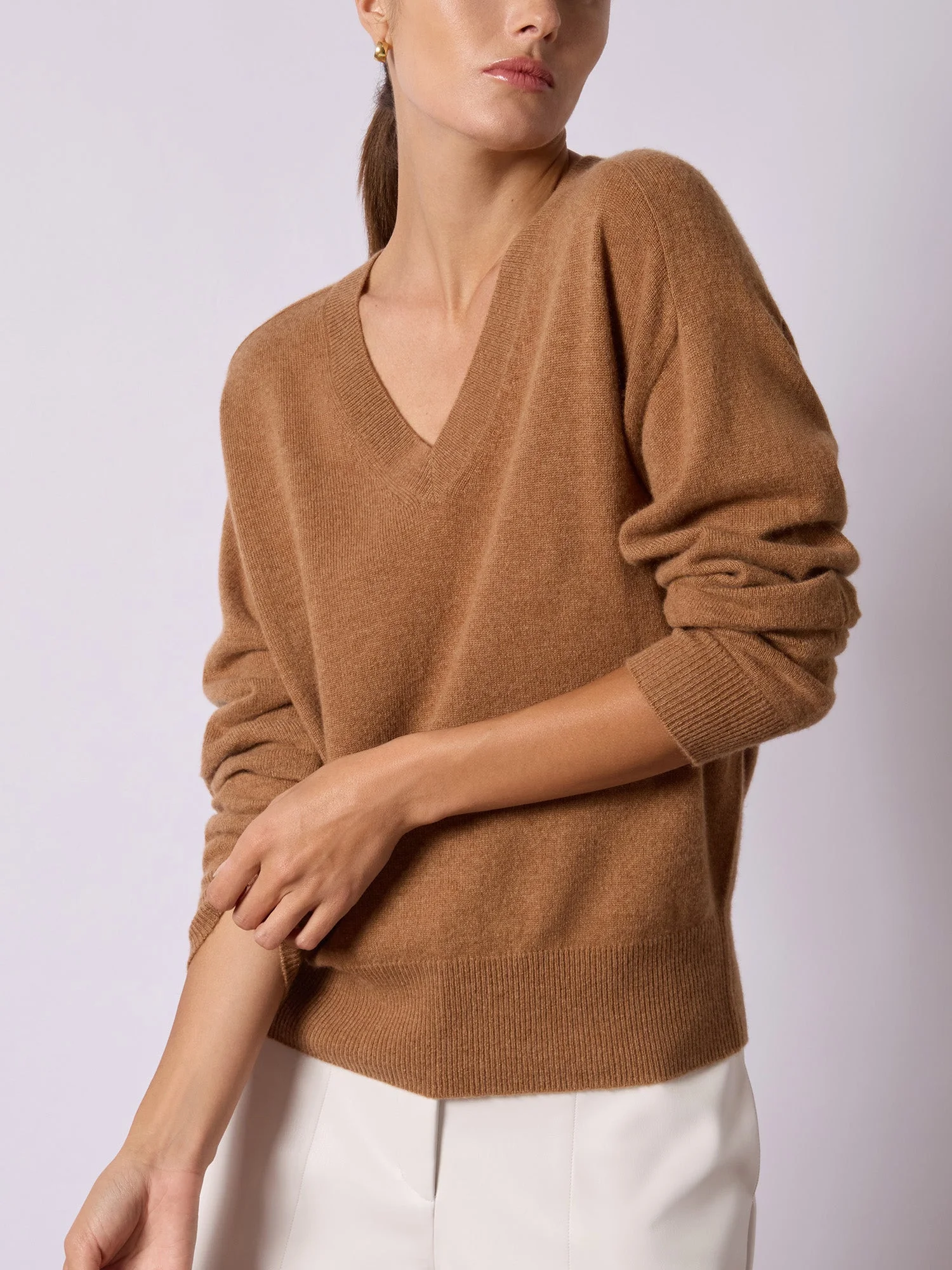 The Ennes Ruched Cashmere Sweater - 1