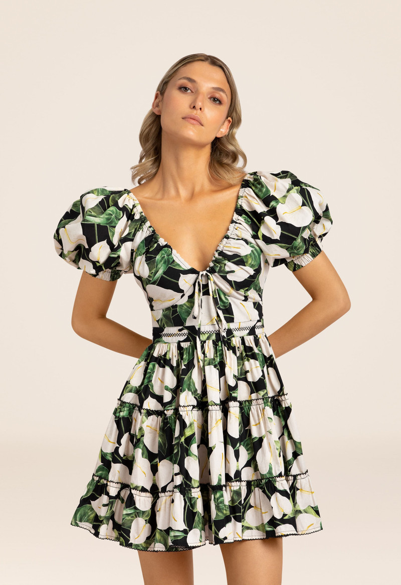 Manzanilla Anturios Black Mini Dress 5