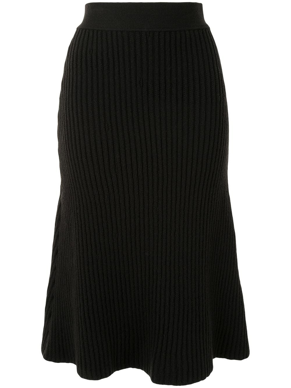 ribbed-knit midi skirt - 1