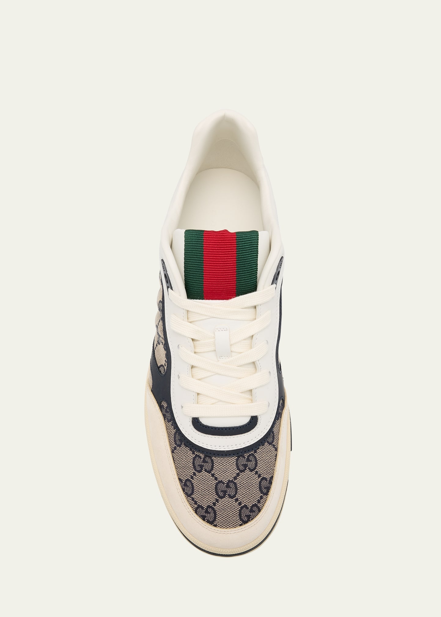 Men's Re-Web GG Supreme Canvas and Leather Sneakers - 3