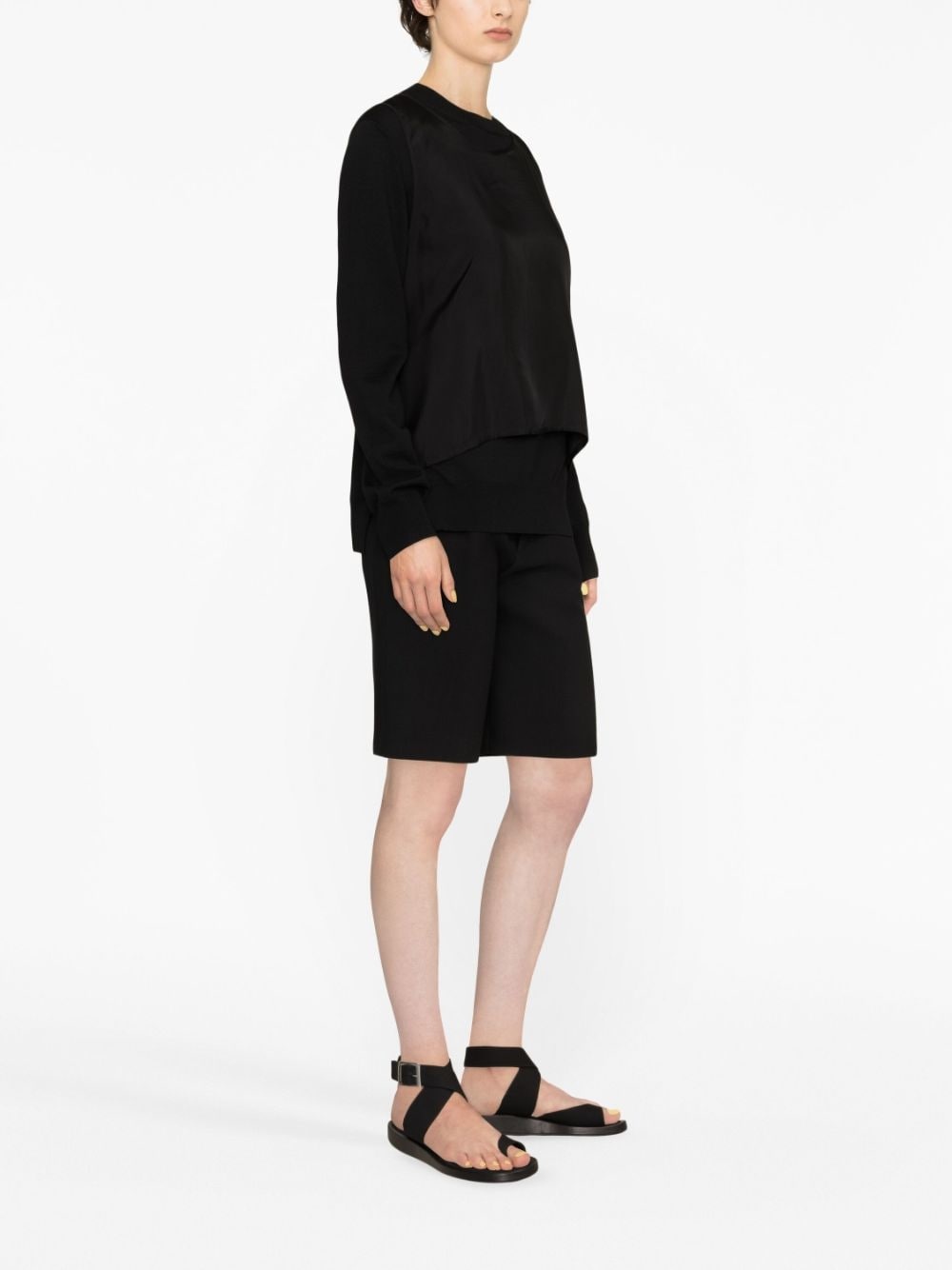 layered-design wool jumper - 4
