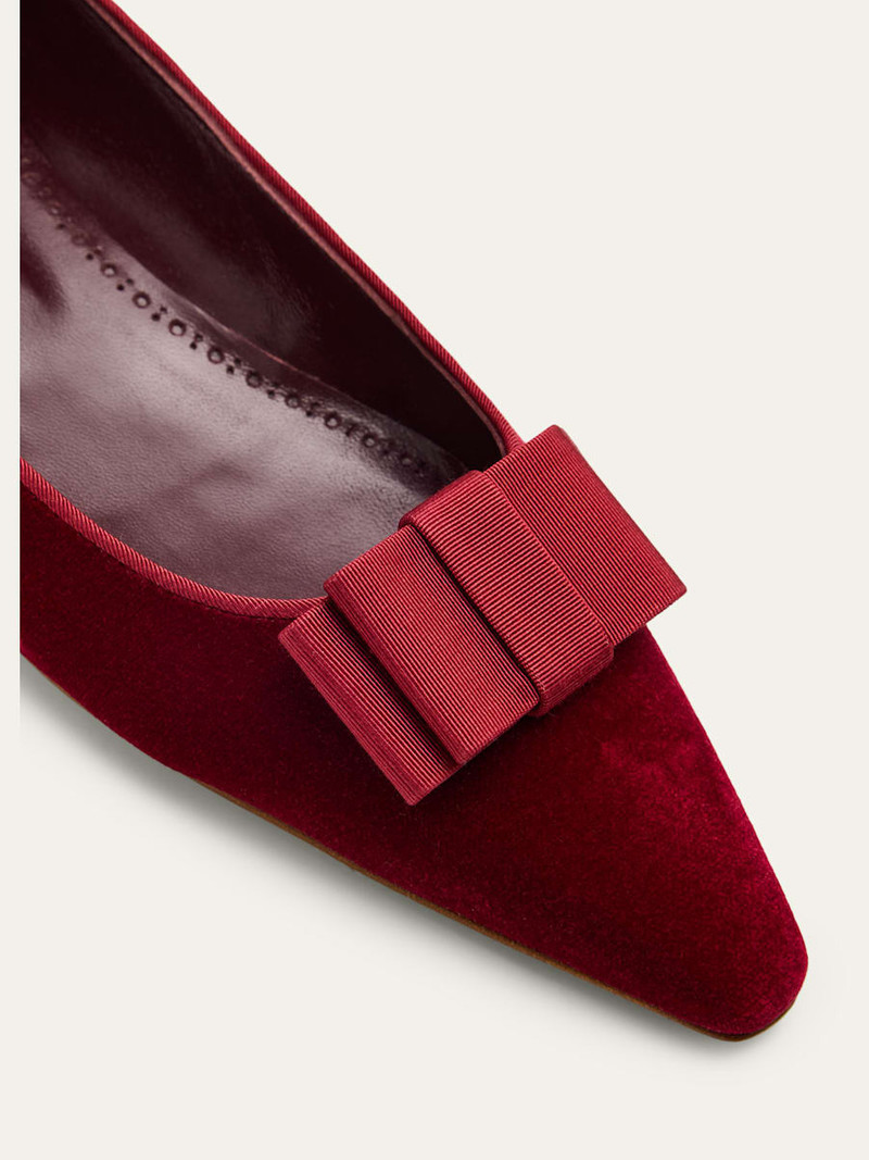Manolo Blahnik Reador Velvet Bow Flats outlook