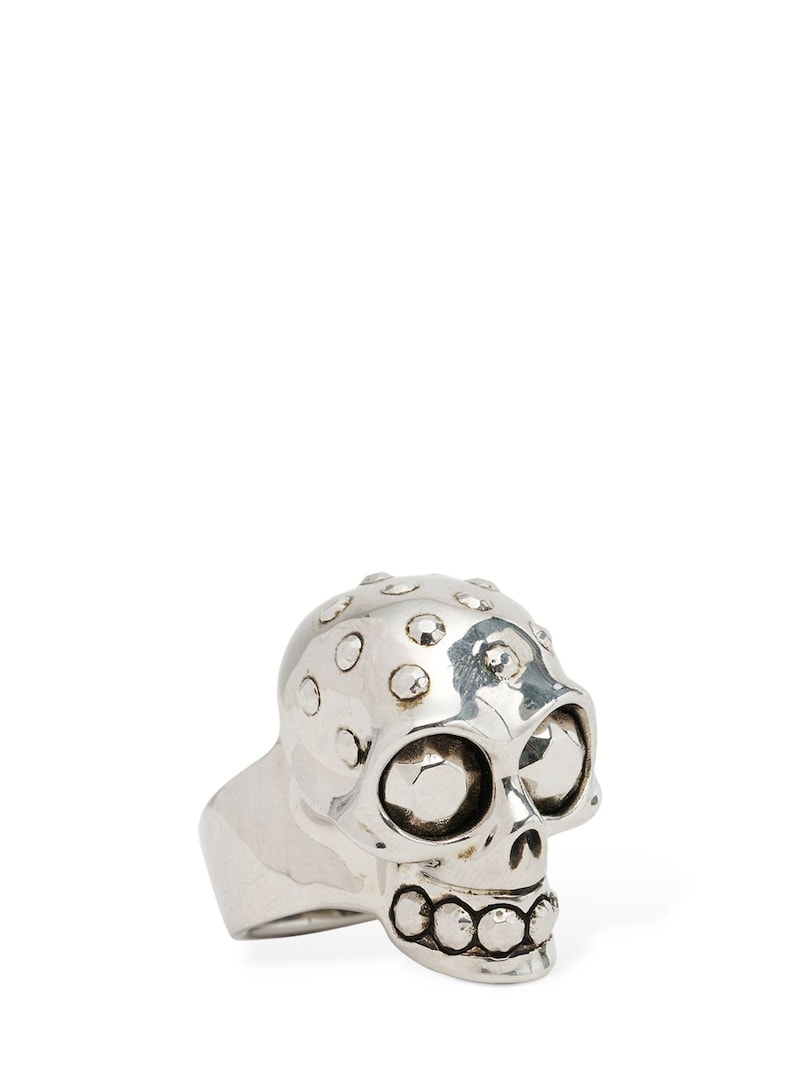 Jeweled Skull brass ring - 3