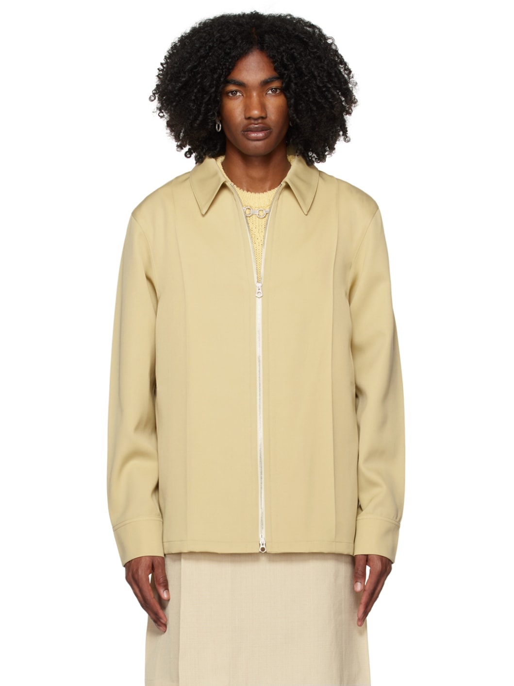 Tan Zip Jacket - 1