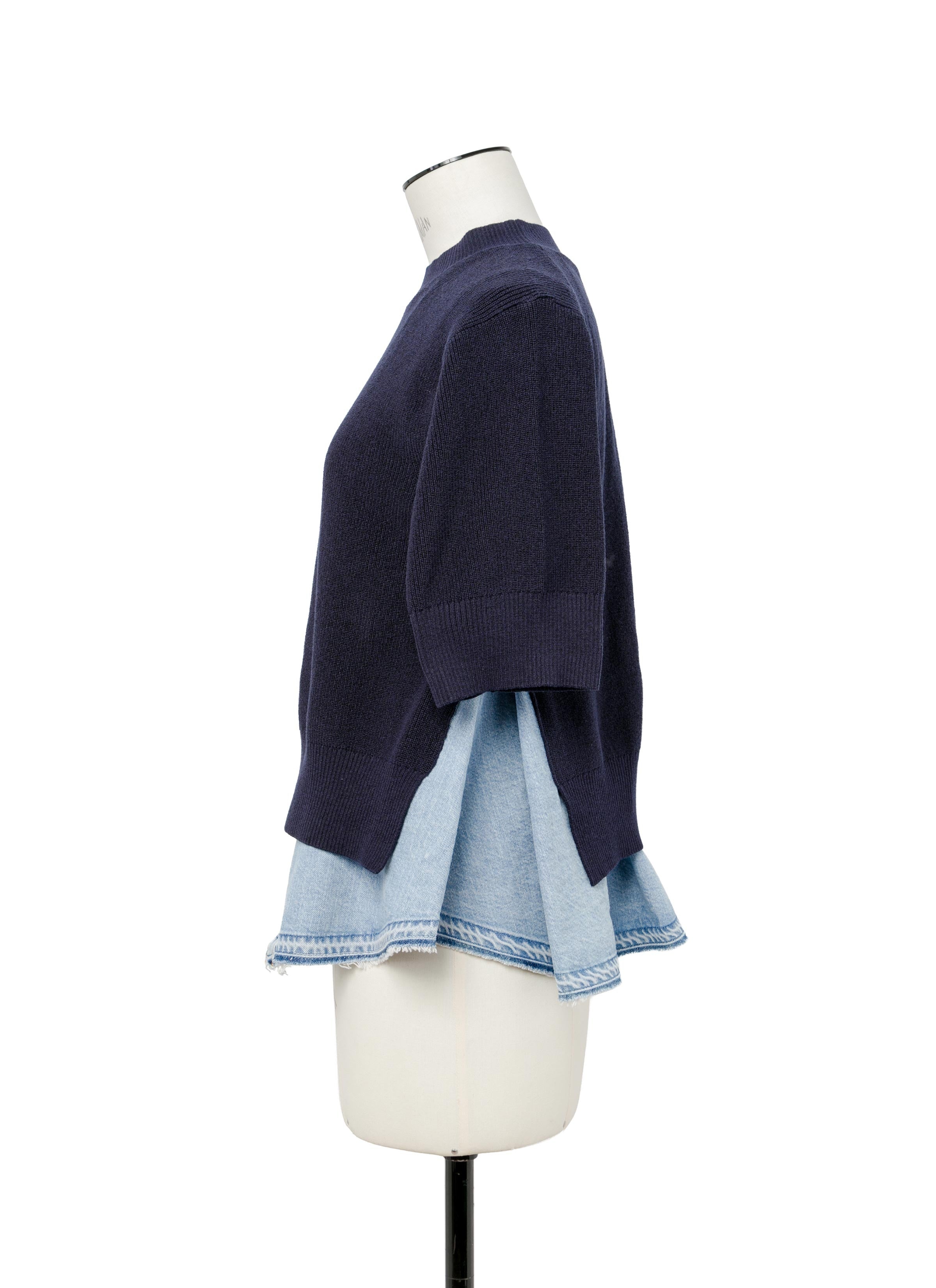 Denim x Knit Pullover - 2