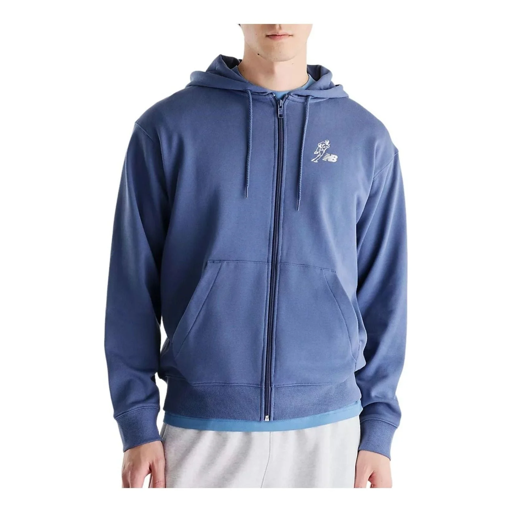 New Balance x Shohei Logo French Terry Full Zip Hoodie Asia Sizing 'Vintage Indigo' MT62Q6C7VTI - 1
