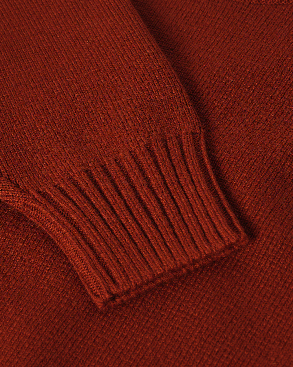 Cropped Milano Red Cashmere Jumper - 6