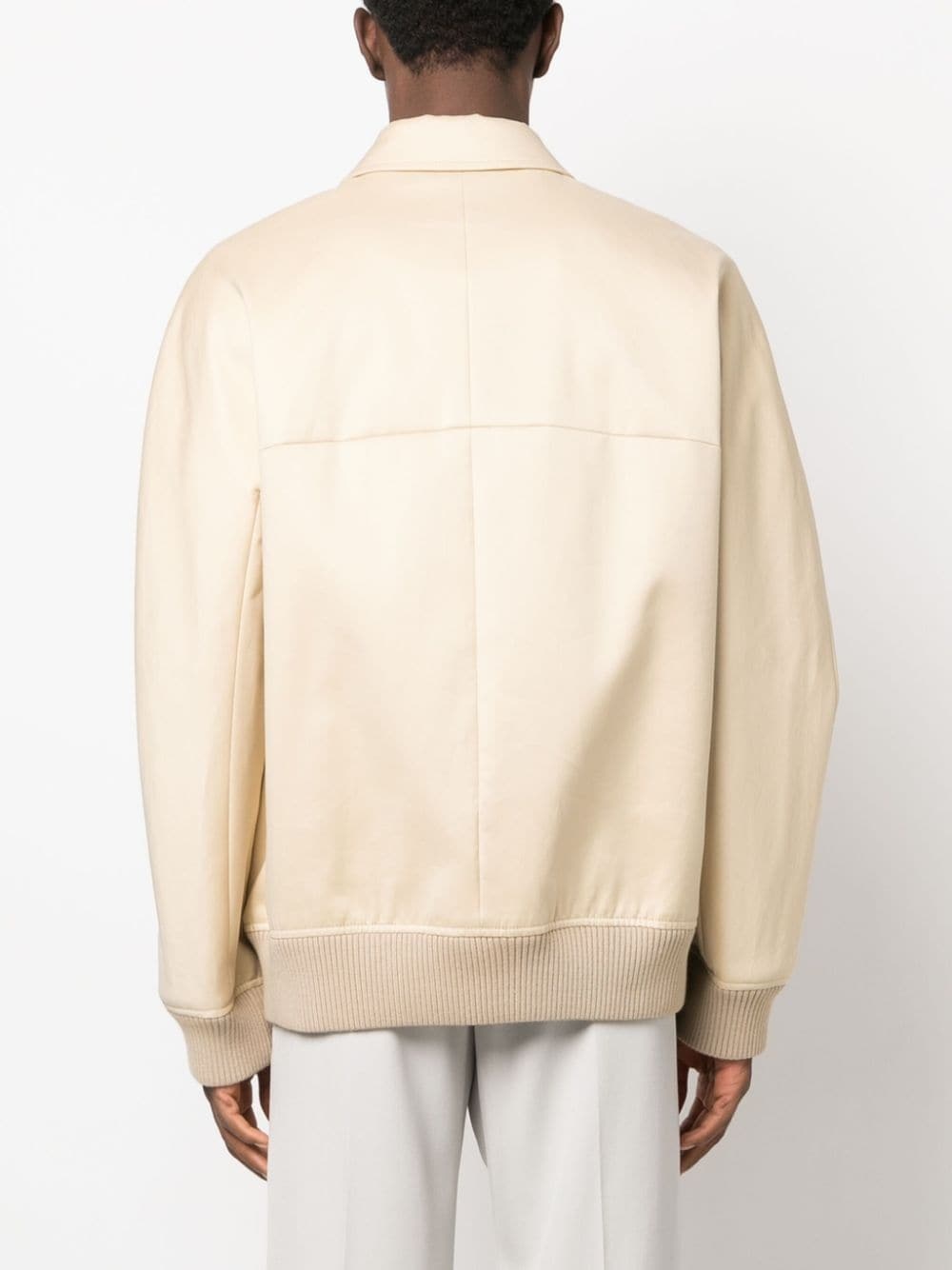 pointed-collar bomber jacket - 4
