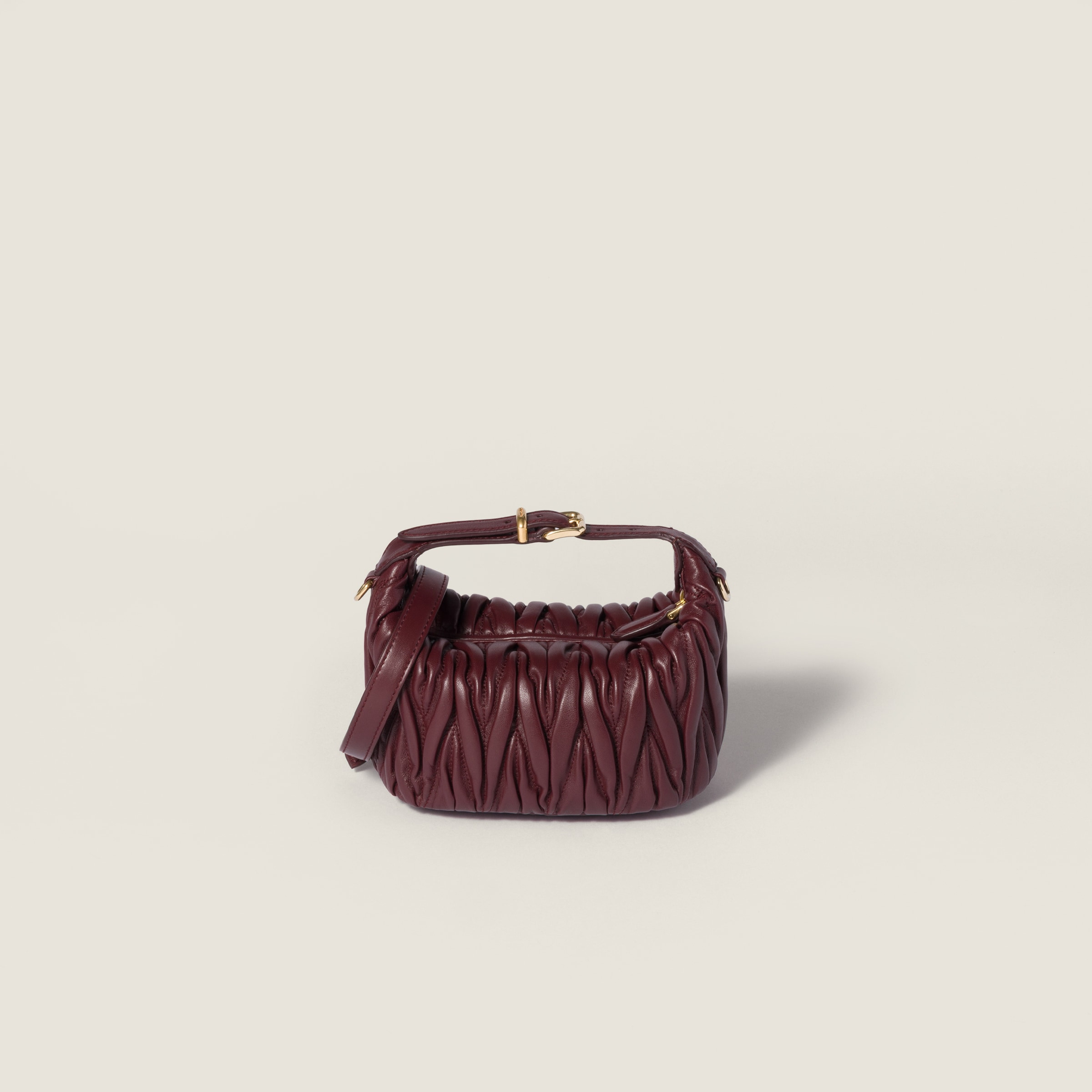 Matelassé nappa leather pouch - 4