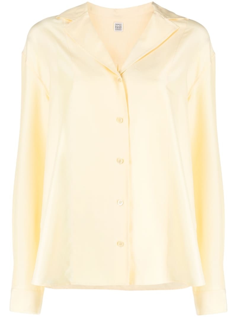 long-sleeved silk shirt - 1