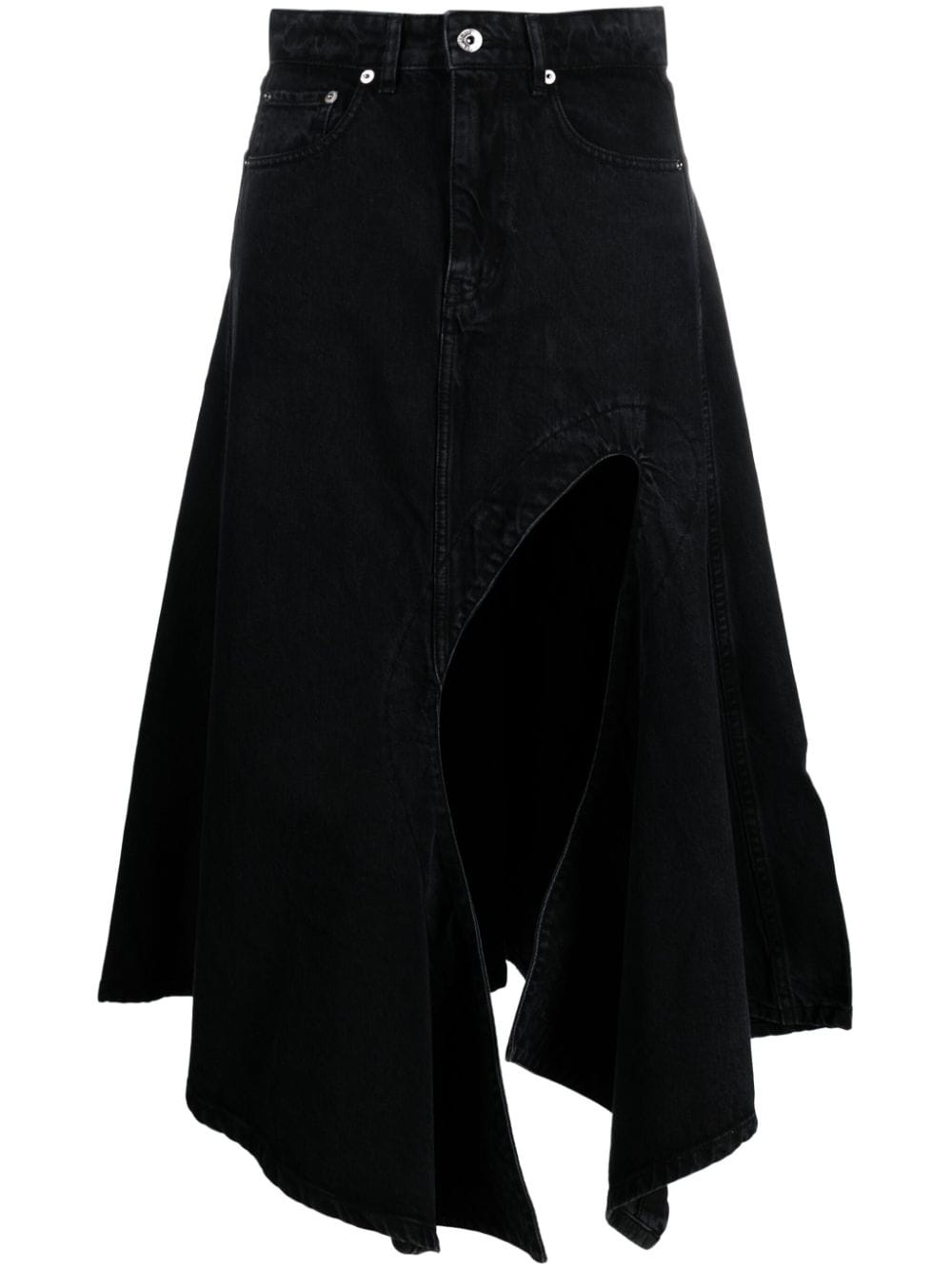 asymmetric denim skirt - 1