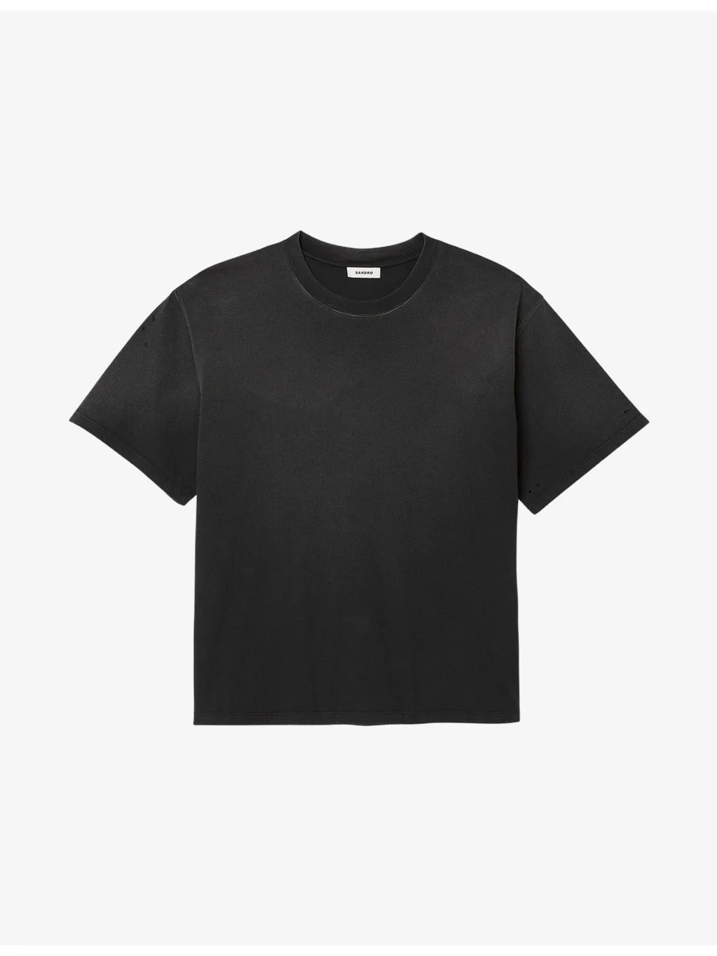 Worn-Effect Oversized Cotton T-Shirt - 1