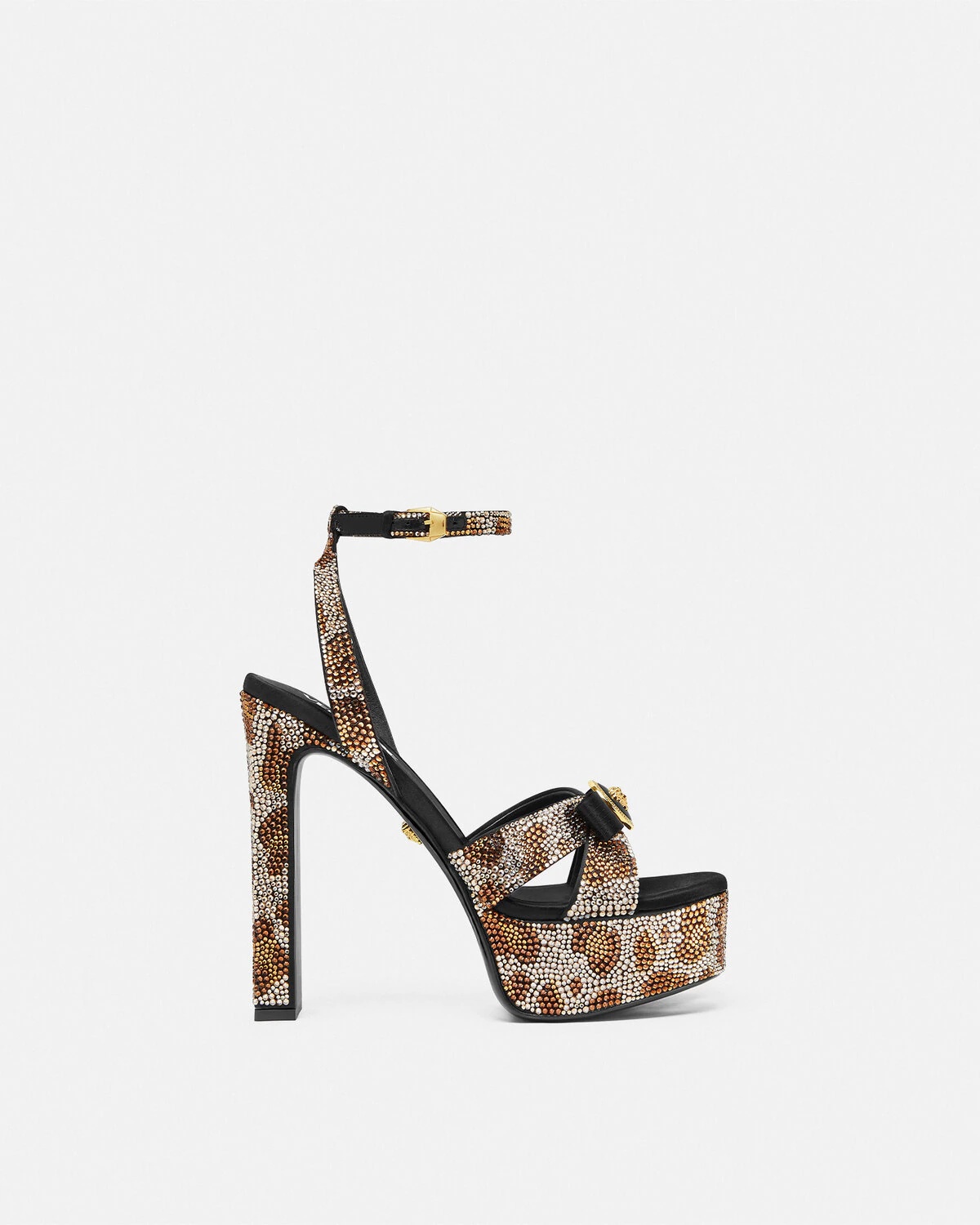 Gianni Ribbon Leopard Sandals 140 mm - 1