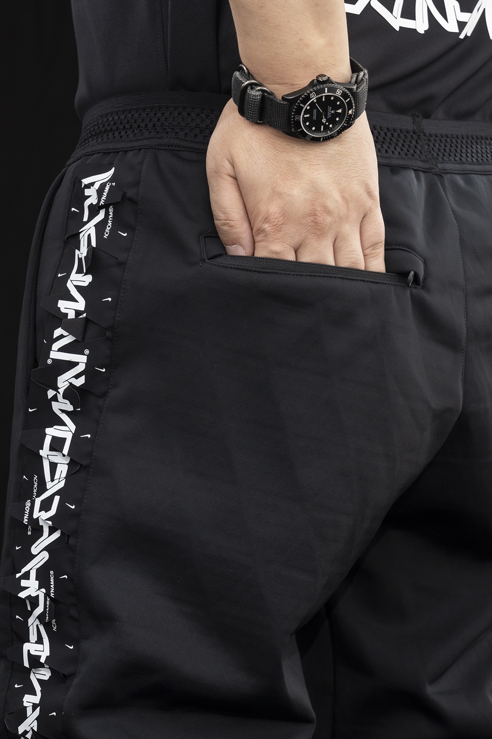 GGG-P1-011 Nike® Acronym® Track Pant Knit Black/Black - 15