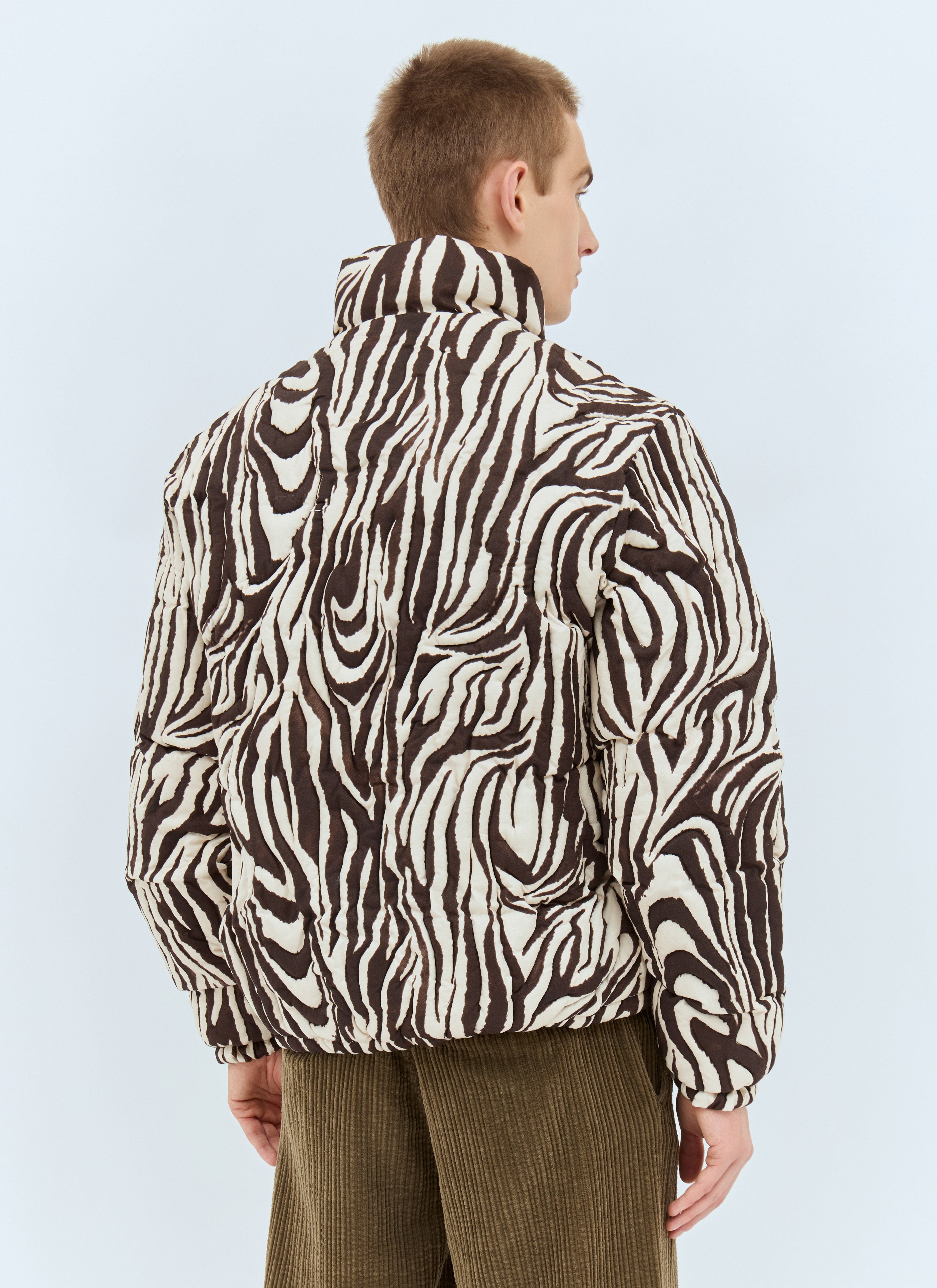 Zebra Quilted Puffer Jacket - 5