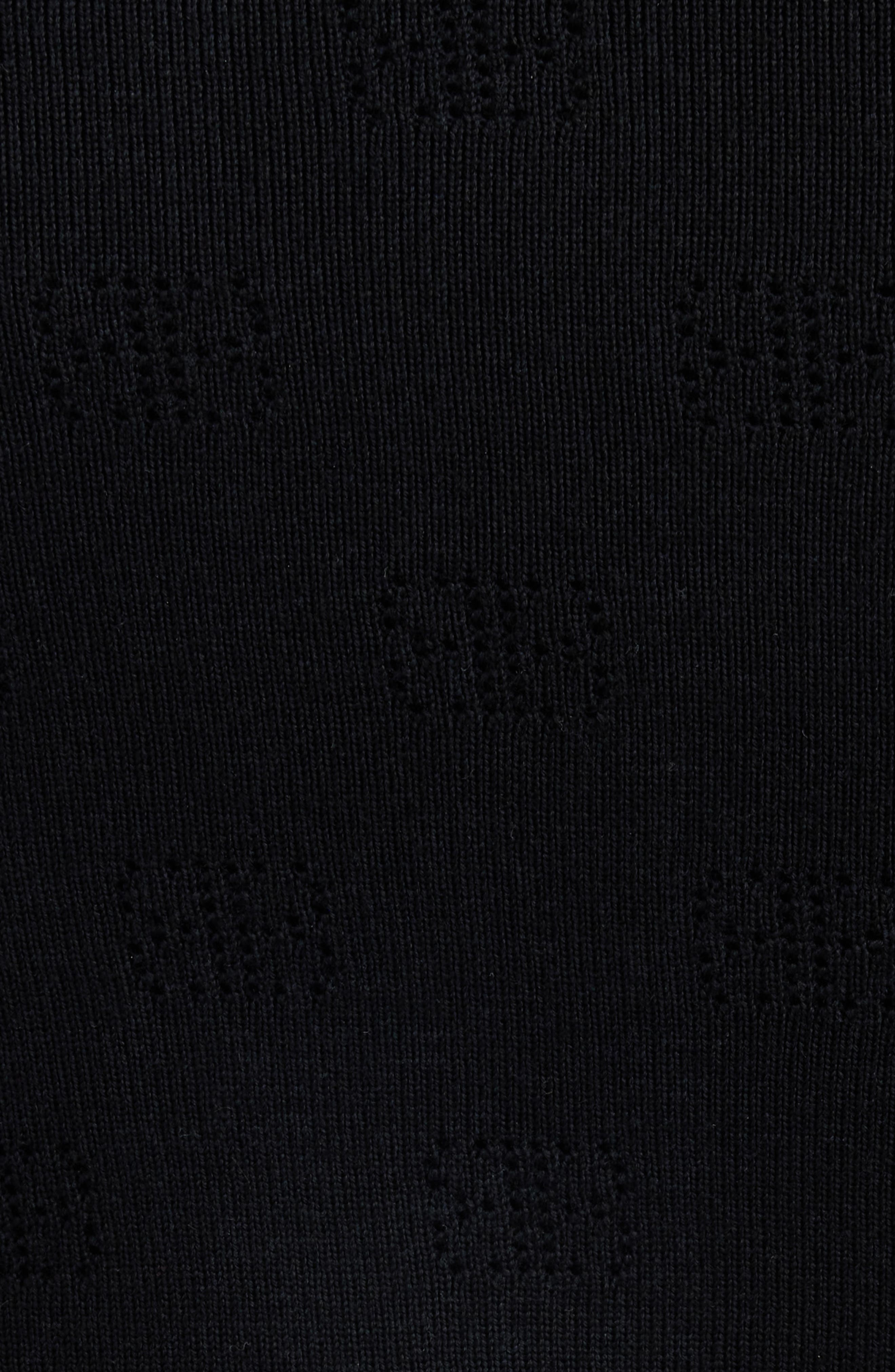 Open Stitch Logo Rib Crop Sweater - 6