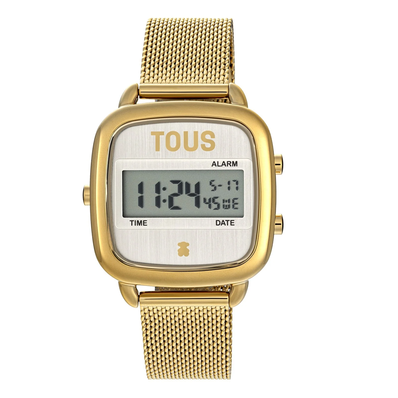 D-Logo New Digital watch with gold-colored IPG steel strap - 1