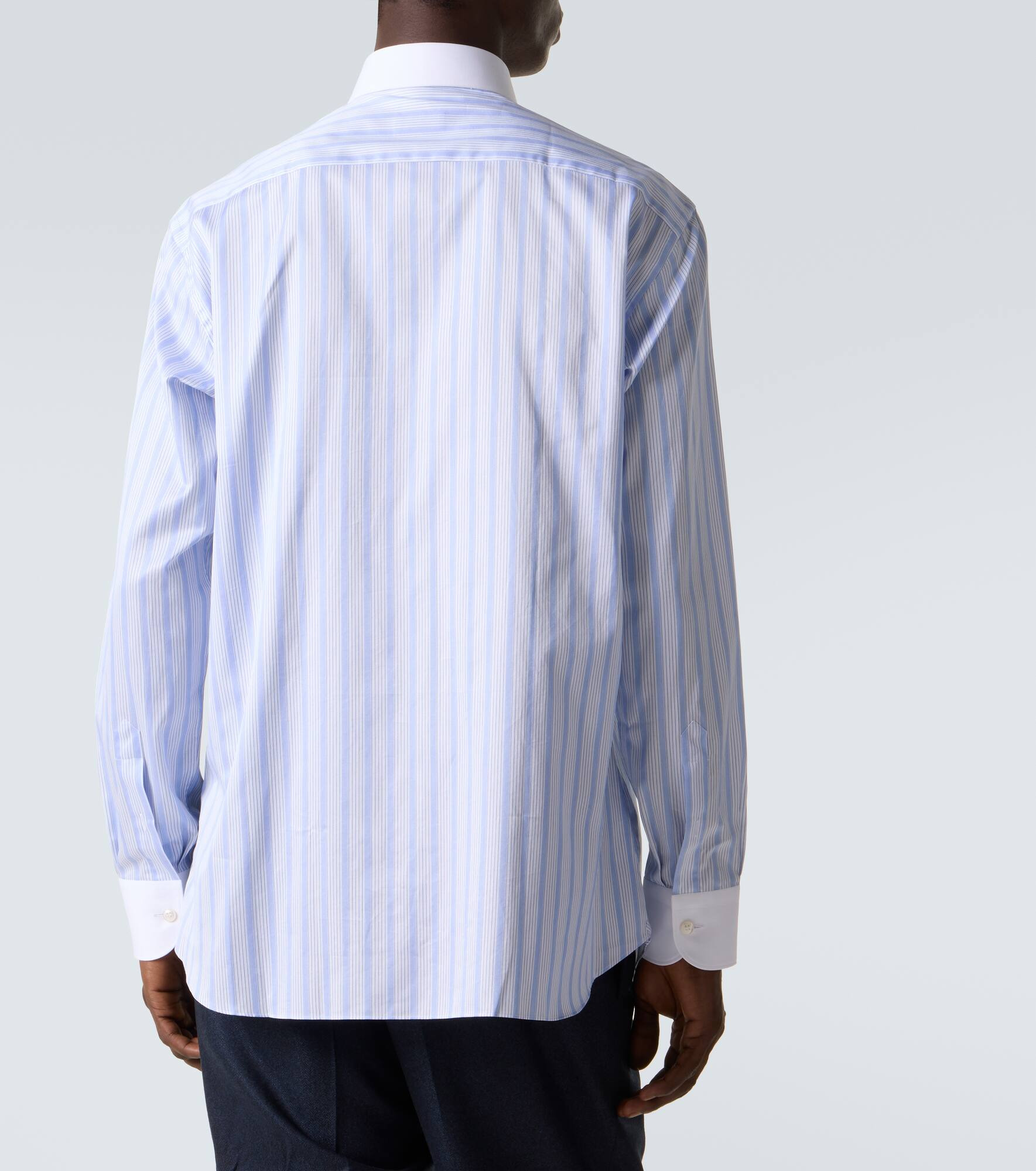 Striped cotton poplin shirt - 4
