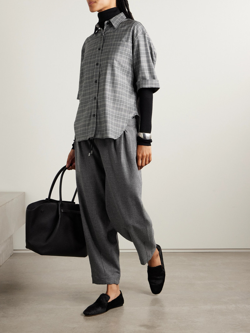 MARIA McMANUS Oversized Checked Wool-blend Shirt outlook
