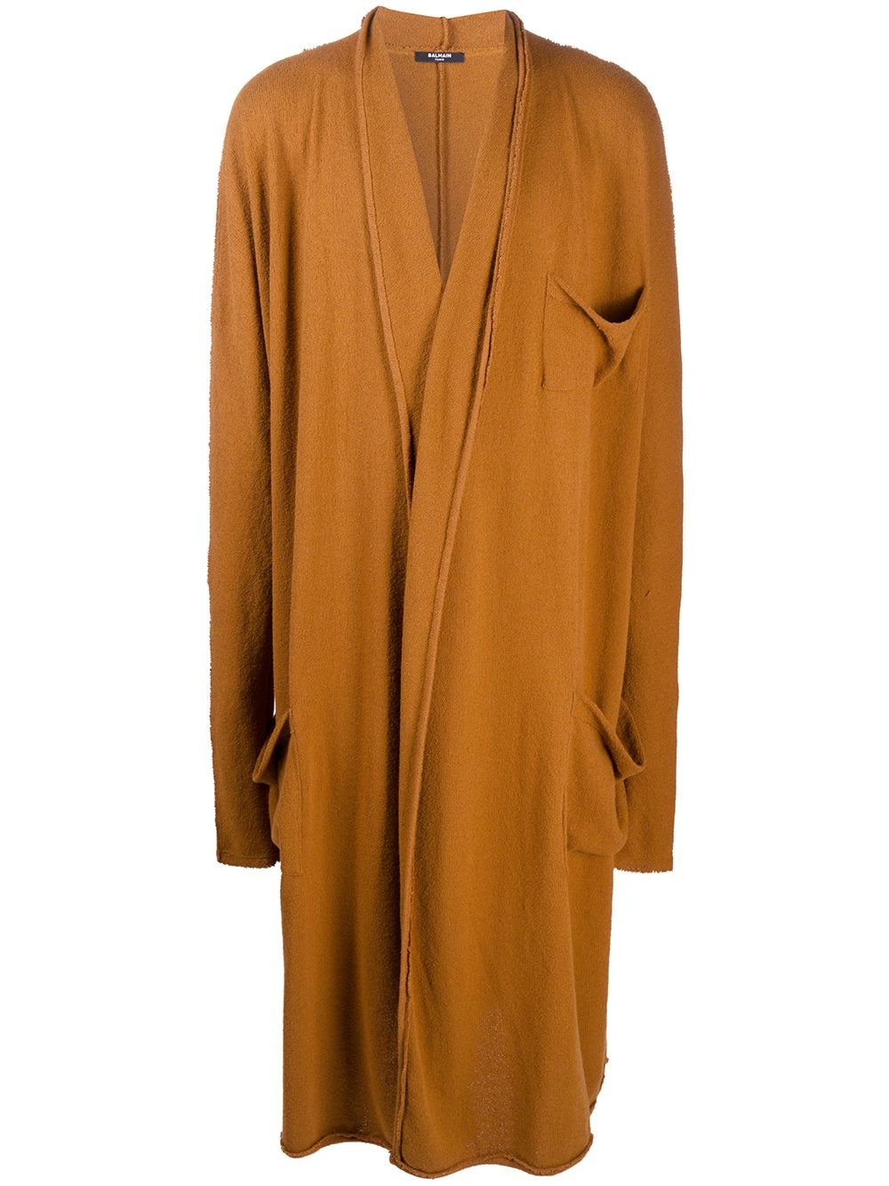 jersey long oversize cardigan - 1