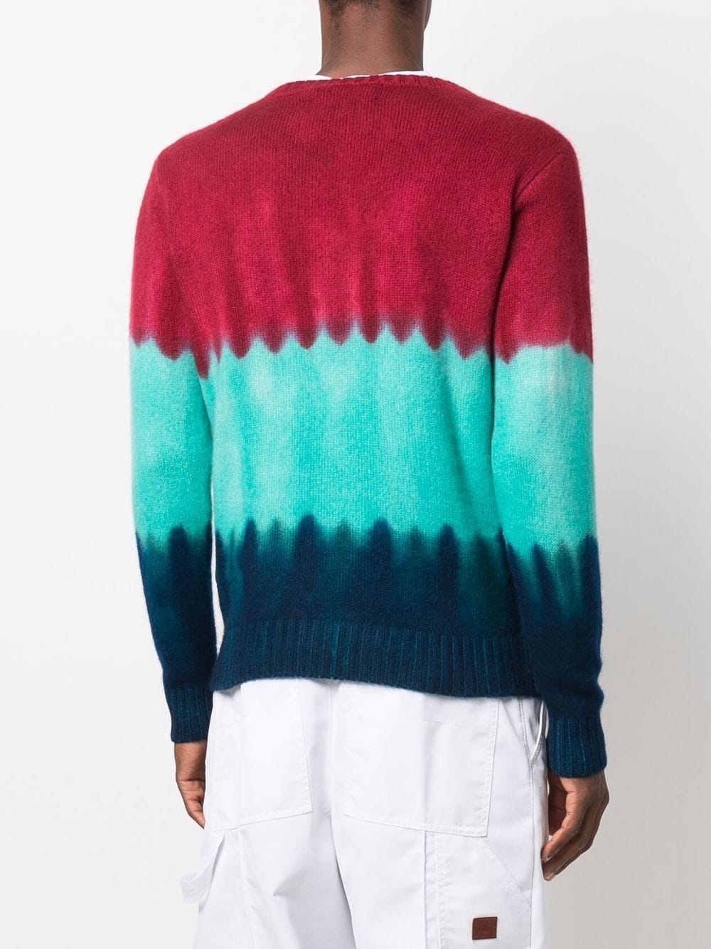 colour-block tie-dye jumper - 5