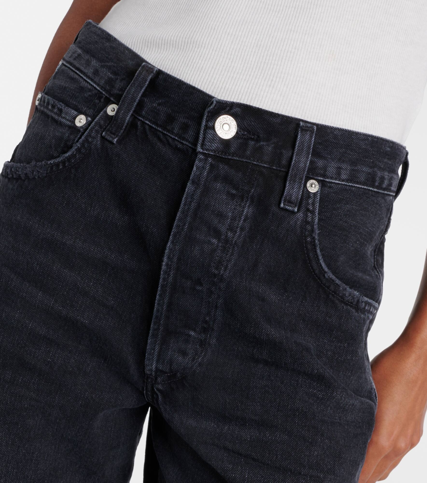Ayla high-rise denim shorts - 4