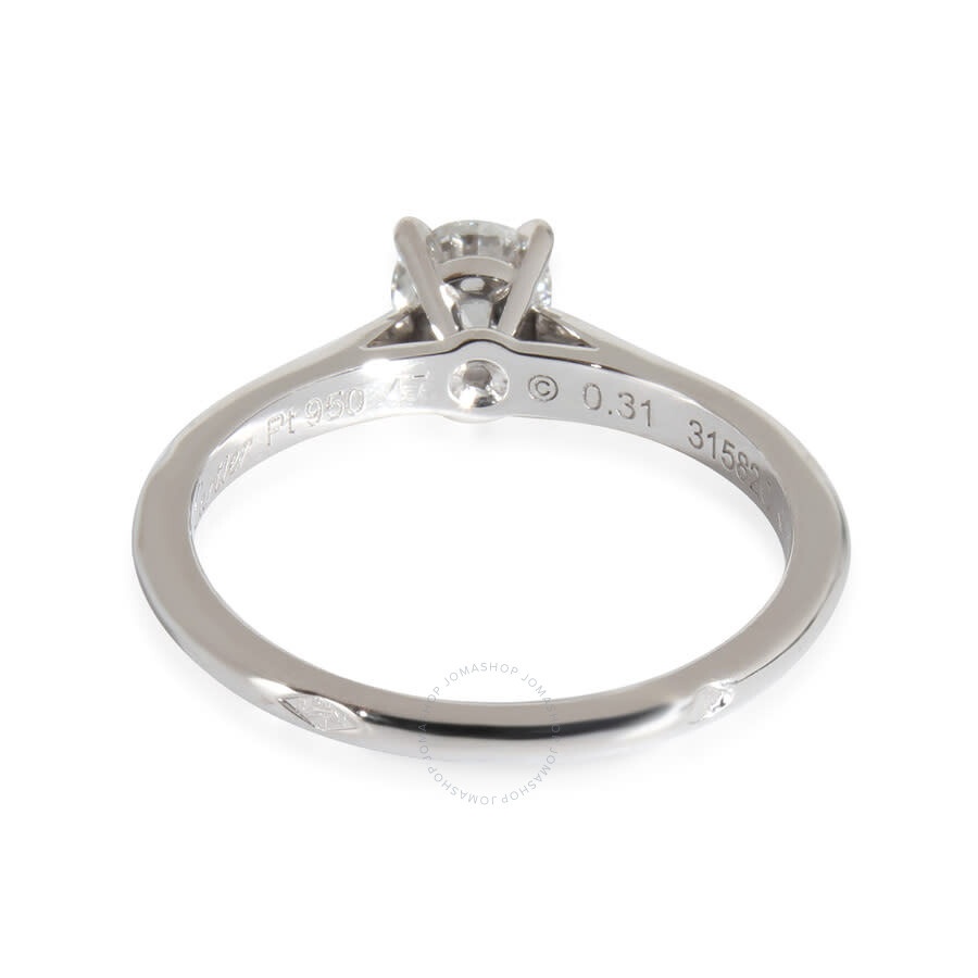 Pre-Owned Cartier 1895 Diamond Engagement Ring in  Platinum E VS2 0.31 CTW - 4