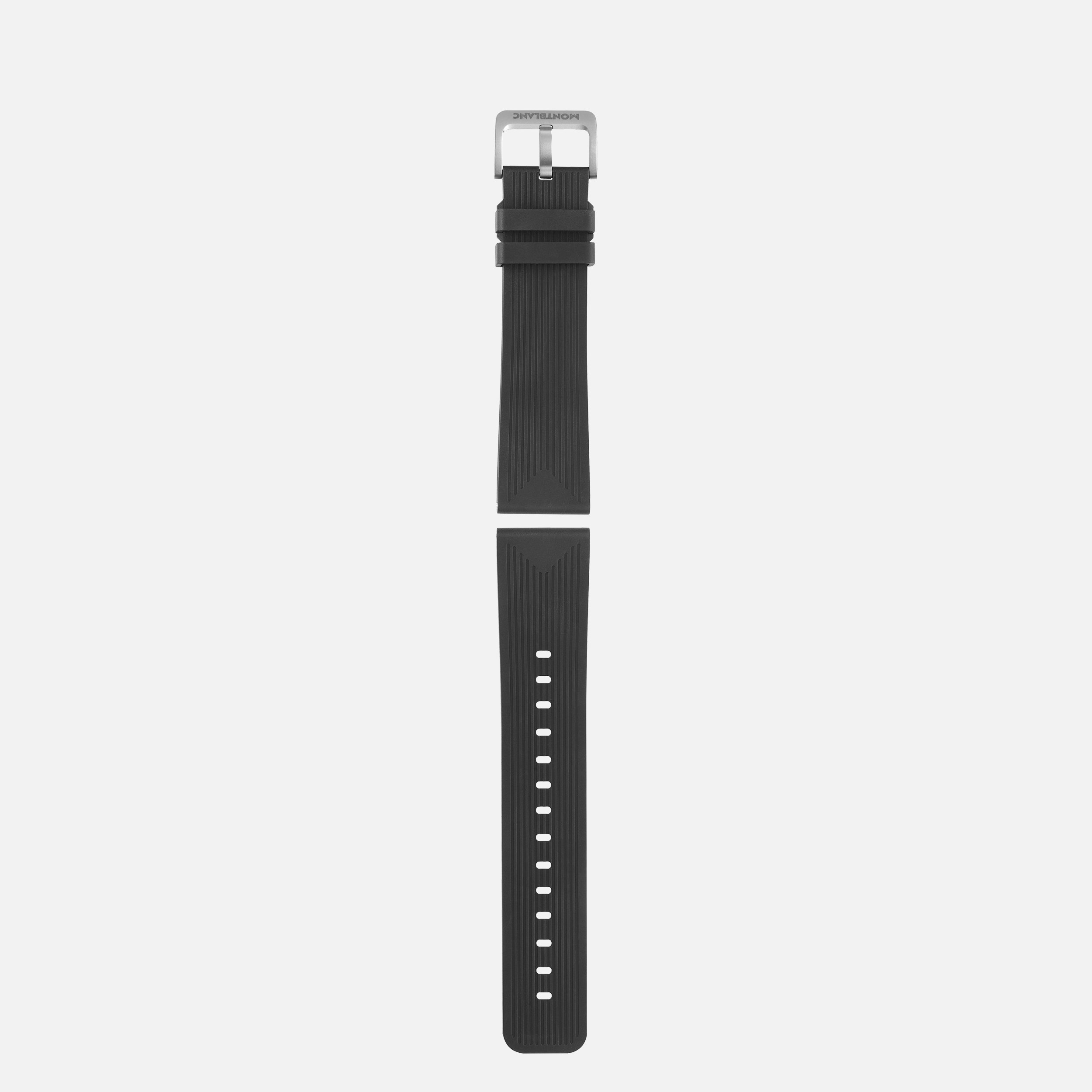 Striped Black Rubber Strap - 1
