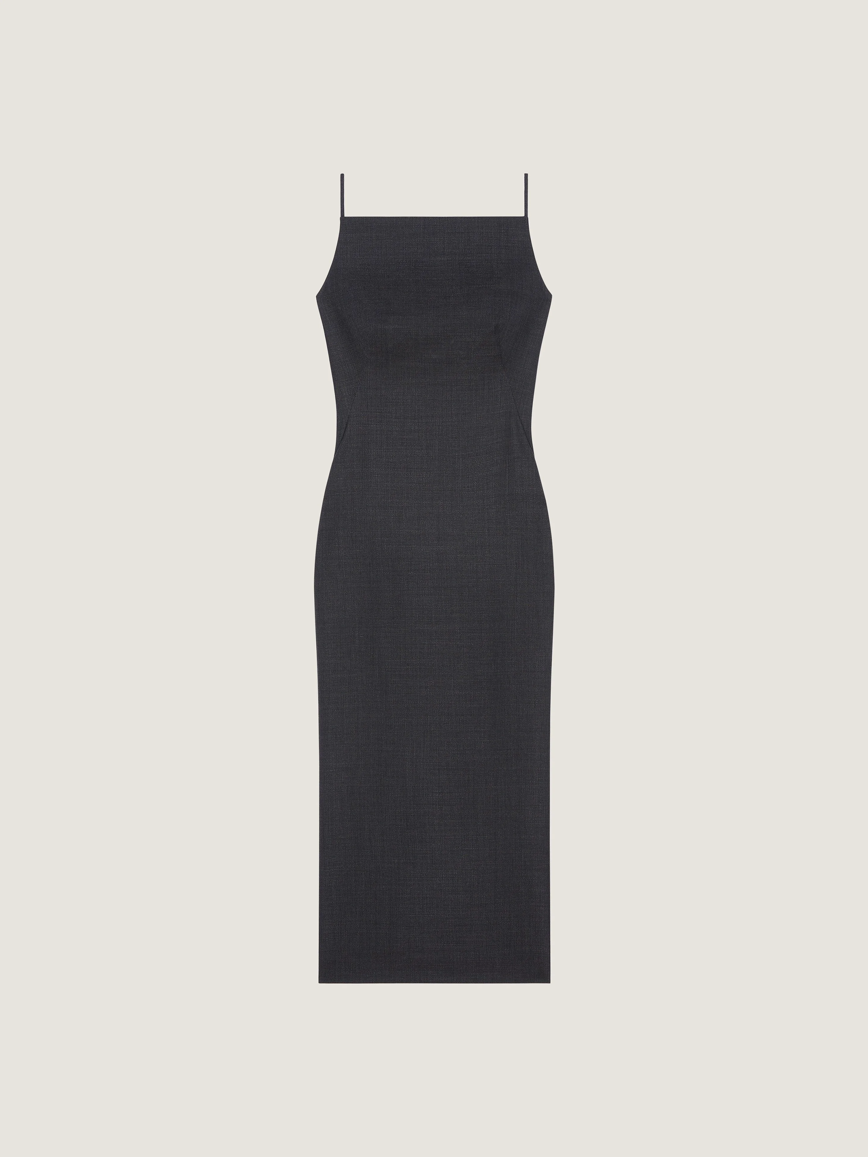 SLICED MIDI DRESS IN WOOL - 1