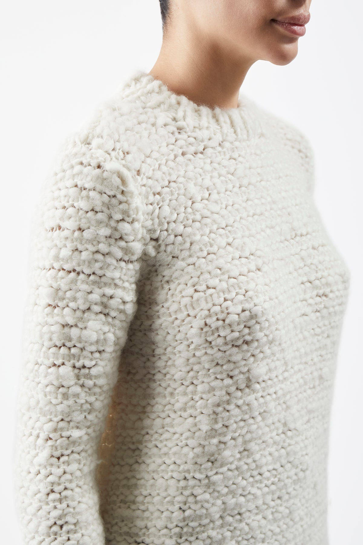 Larenzo Sweater in Ivory Welfat Cashmere - 5