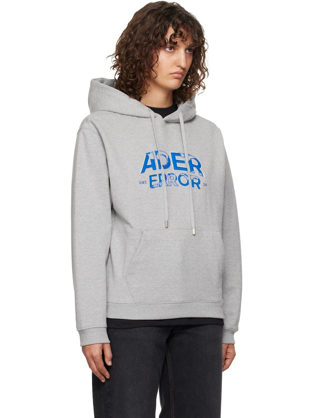 Gray Distressed Logo Hoodie - 2