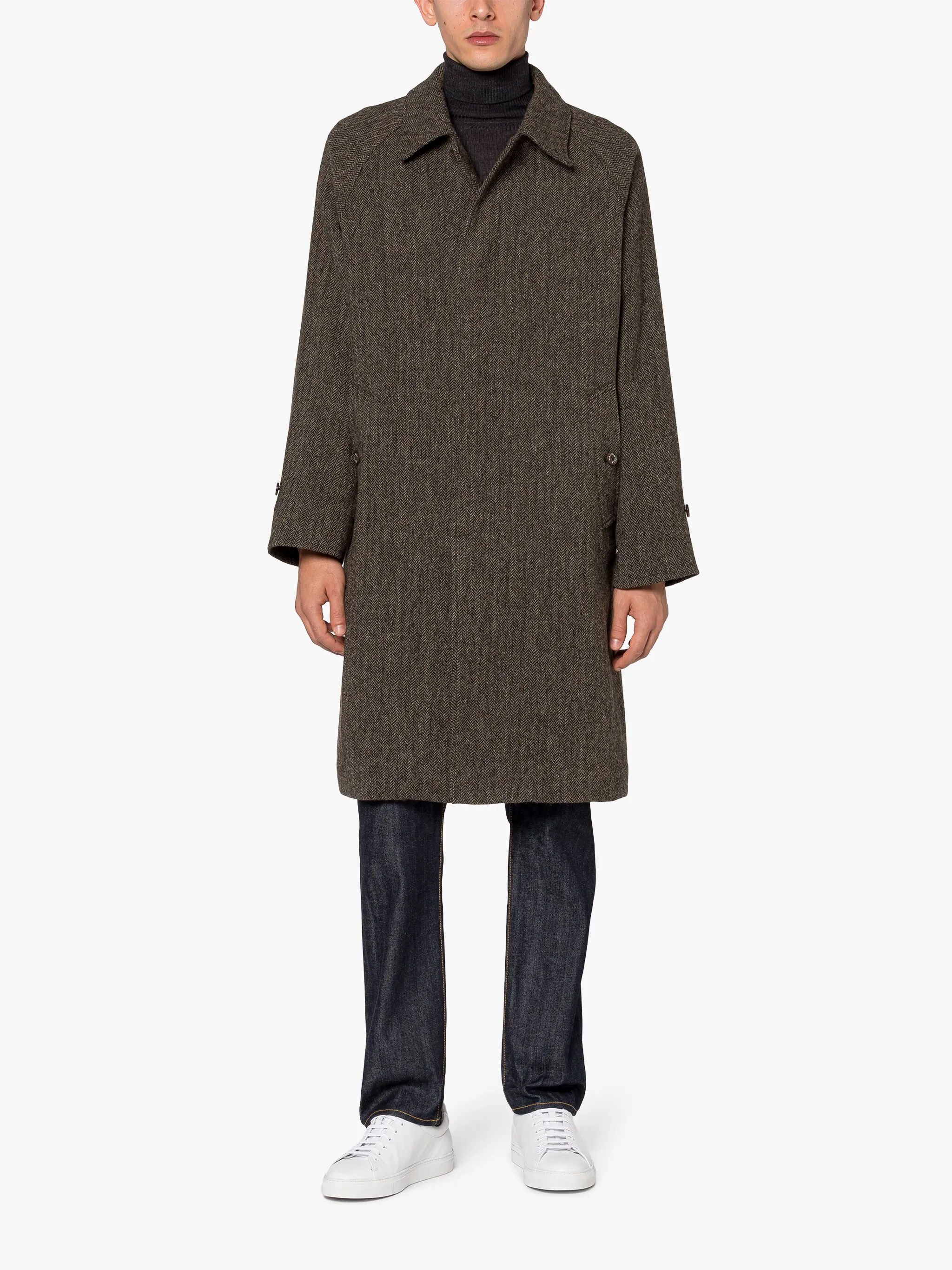 BELFORD BROWN WOOL BALMACAAN COAT - 2