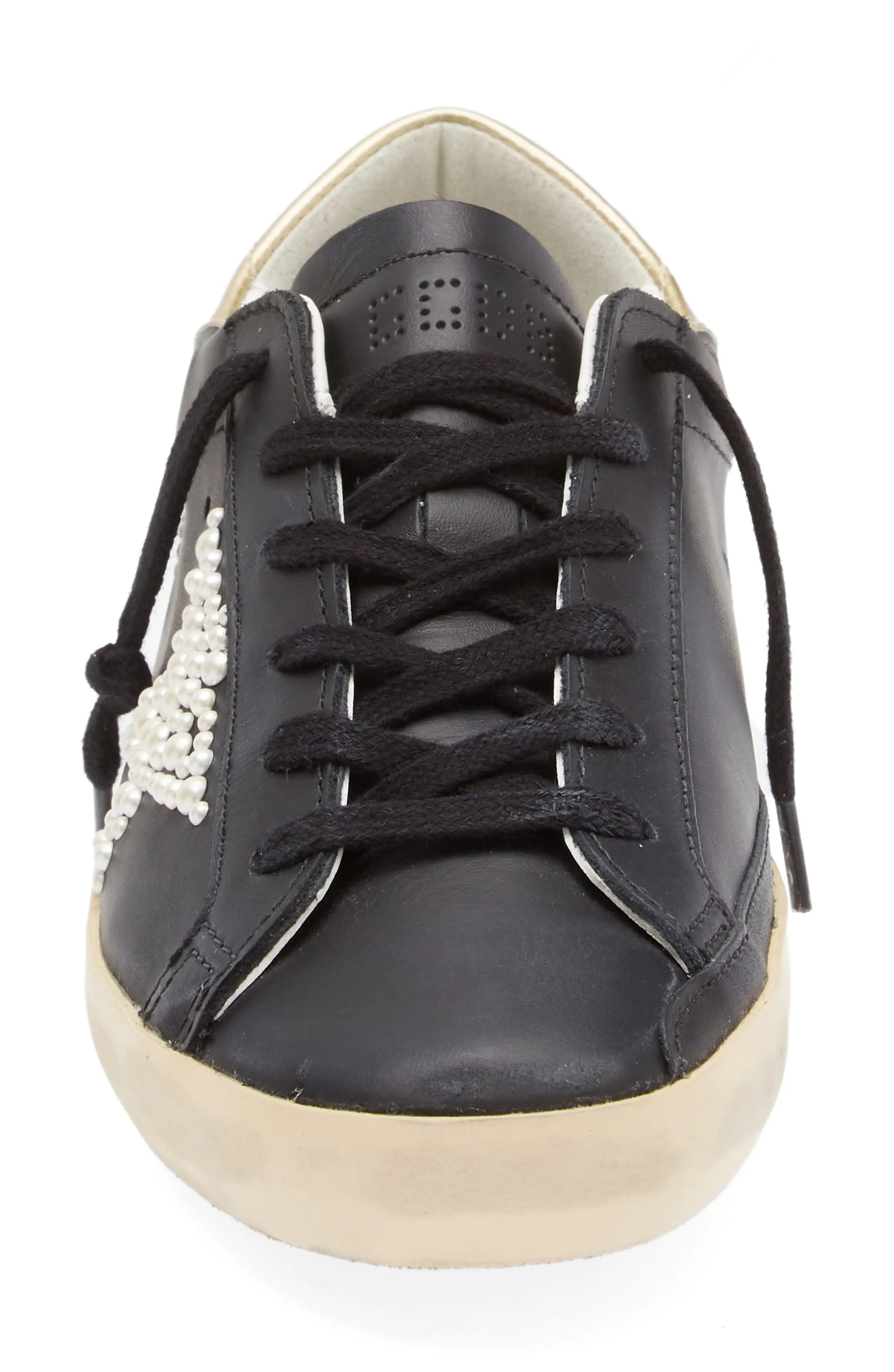 Super-Star Sneaker in Black/White/Gold - 4