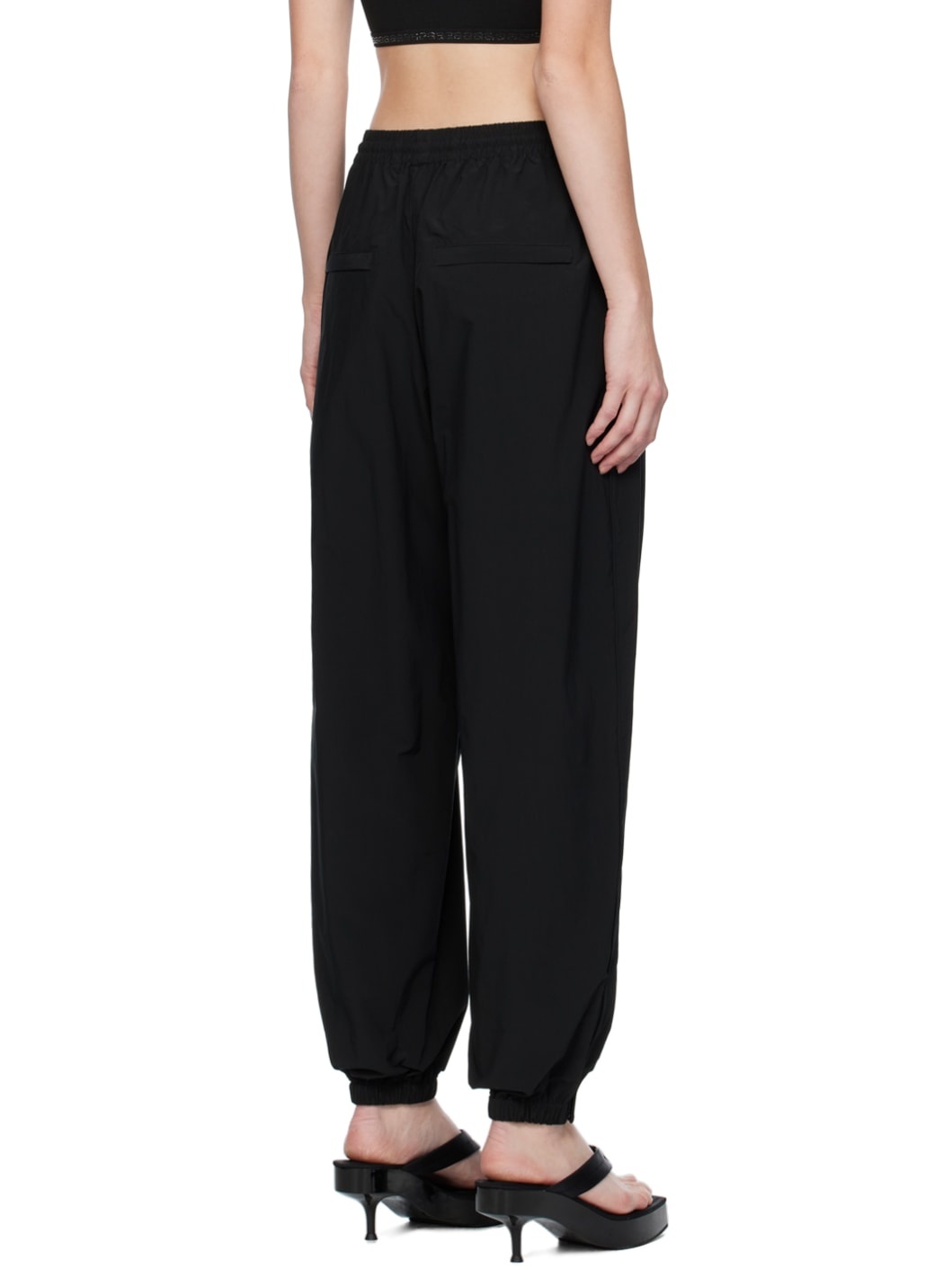 Black Relaxed-Fit Track Pants - 3