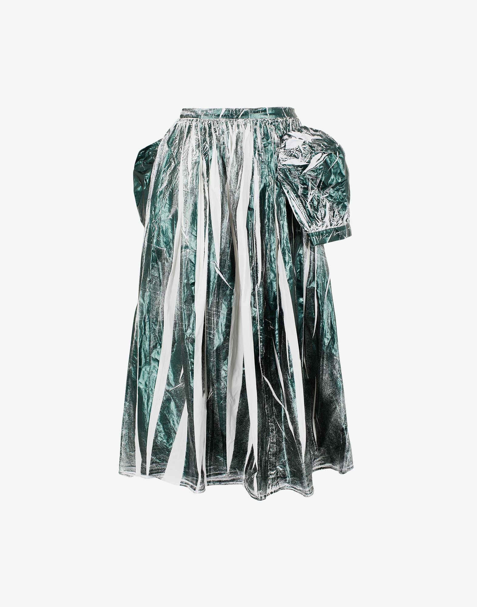 Gathered skirt with hanging sleeves - 1