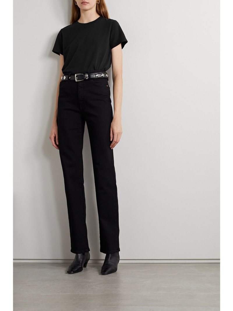 KHAITE Emmylou cotton-jersey T-shirt Black outlook