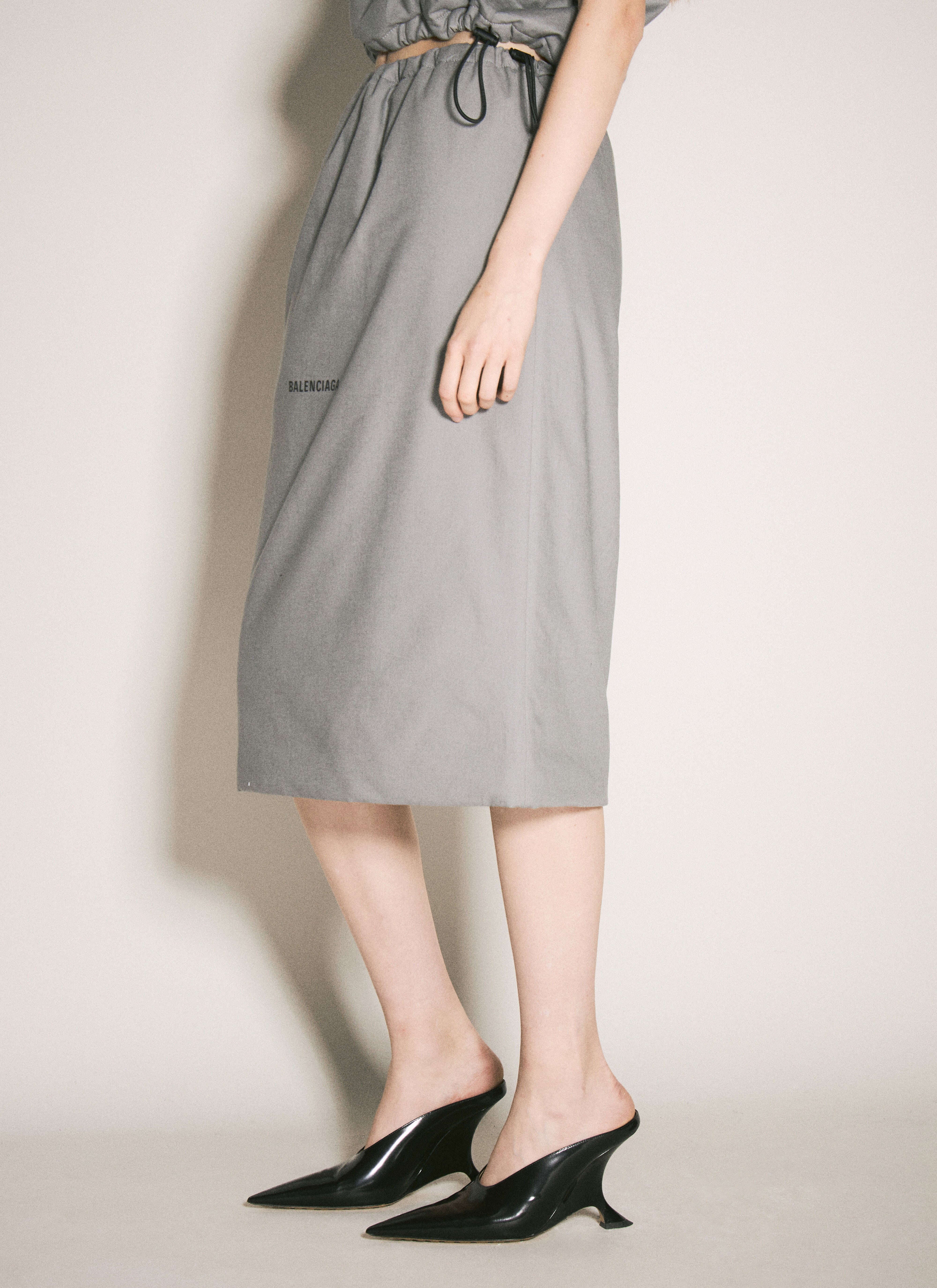 【関税&送料込】Balenciaga Light Brown Silver Maxi Skirt Wit BALENCIAGA | Tiered Maxi Skirt | Women | Lane Crawford
