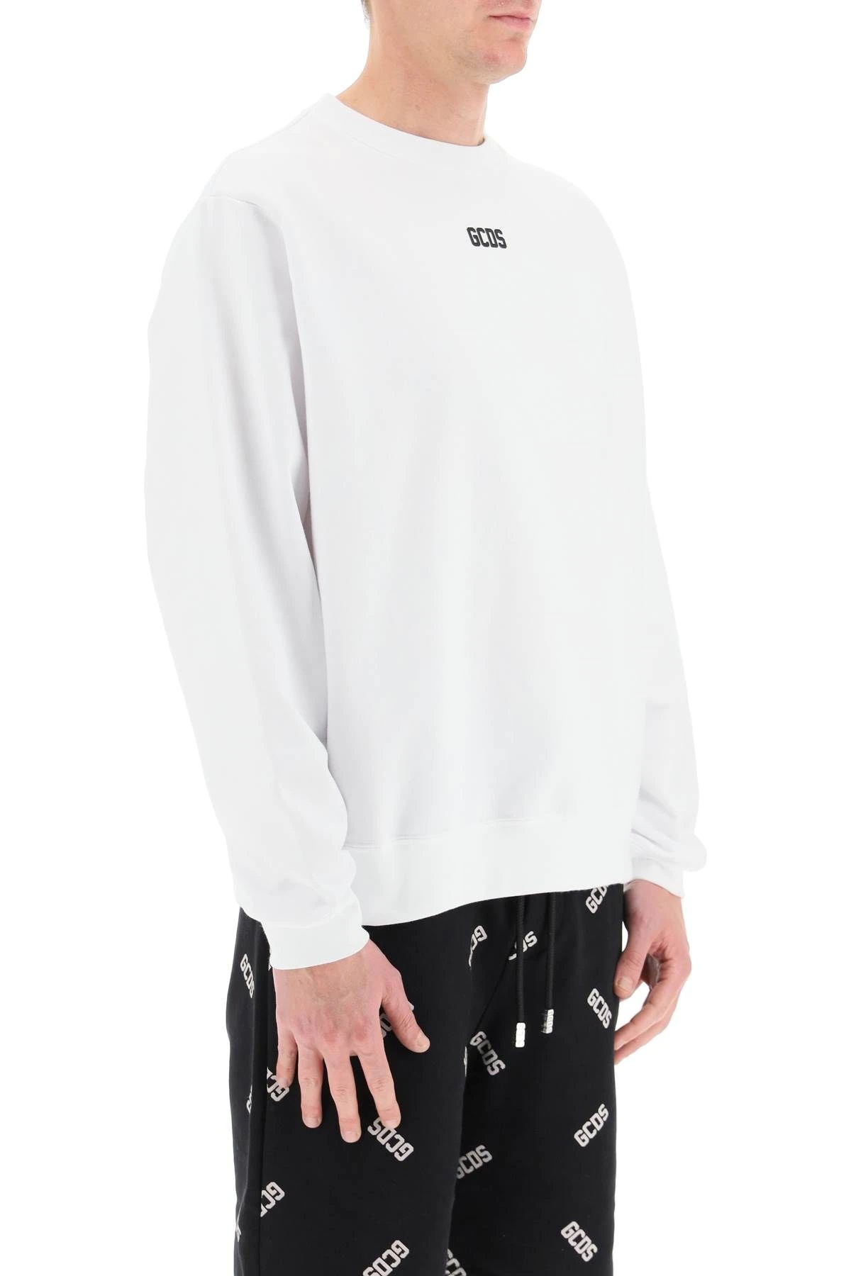 CREW NECK SWEATSHIRT WITH RUBBERIZED LOGO - 3