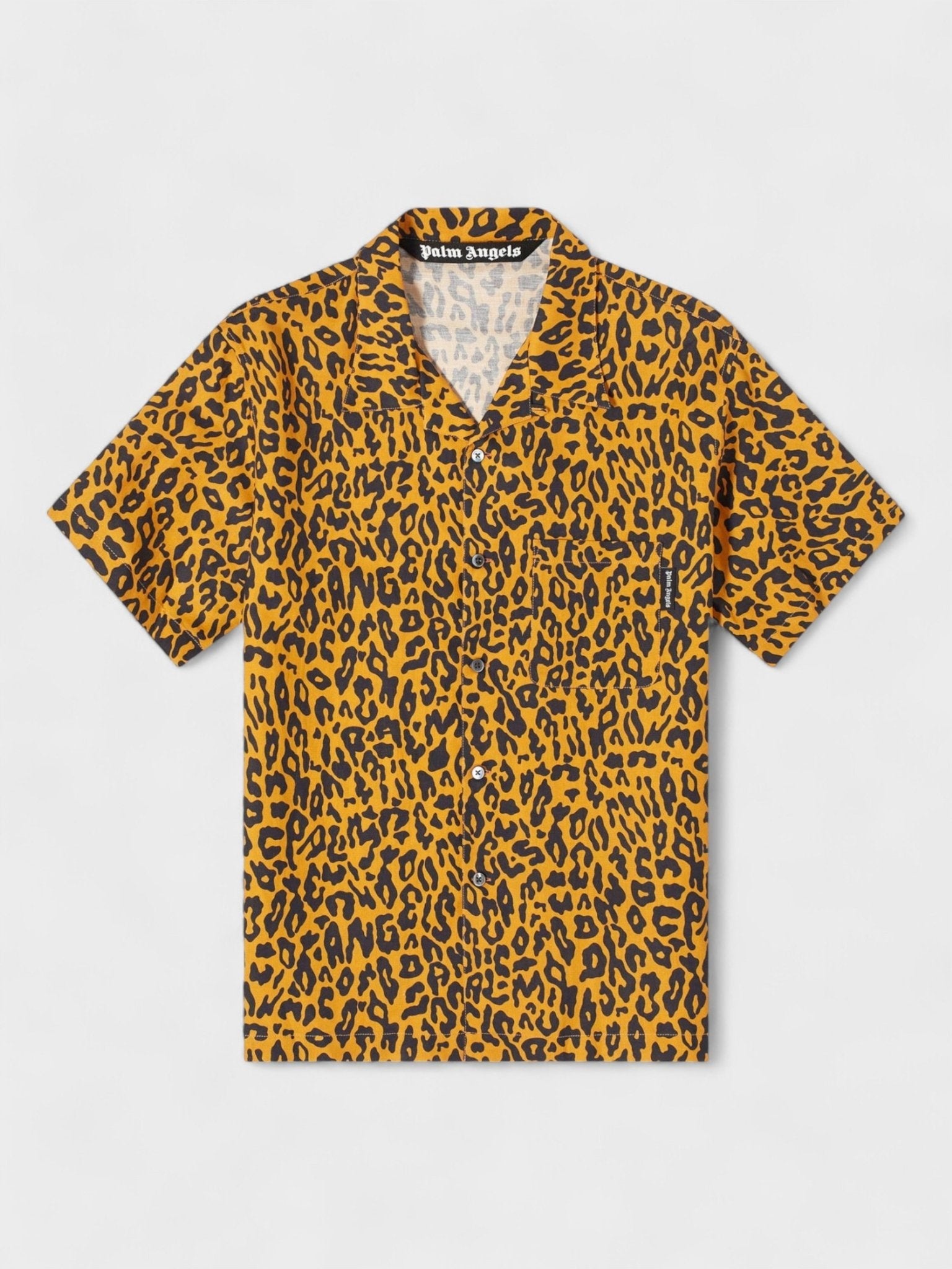 Palm Angels Cheetah Bowling Shirt Orange - 1