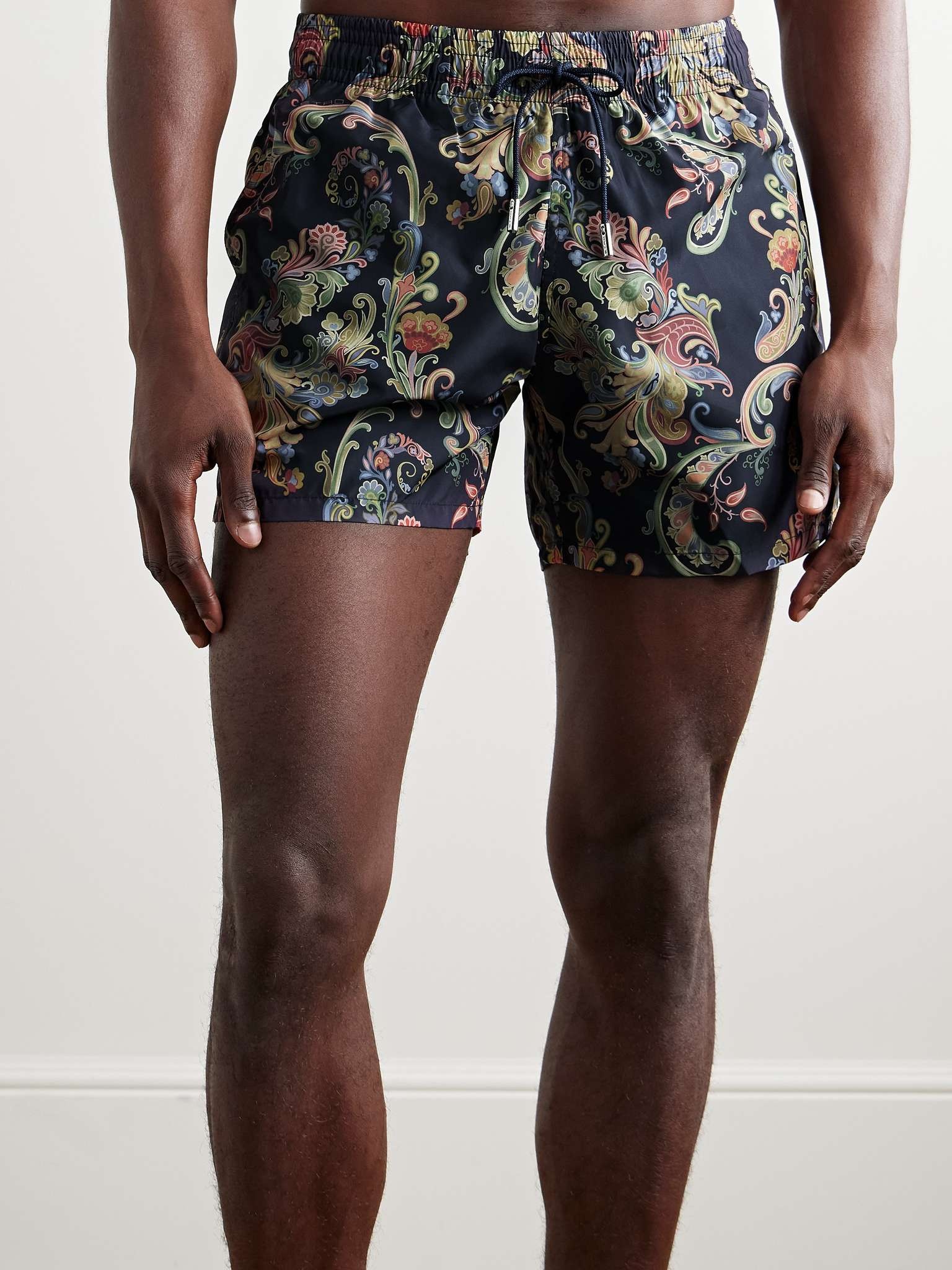 Straight-Leg Mid-Length Paisley-Print Swim Shorts - 2