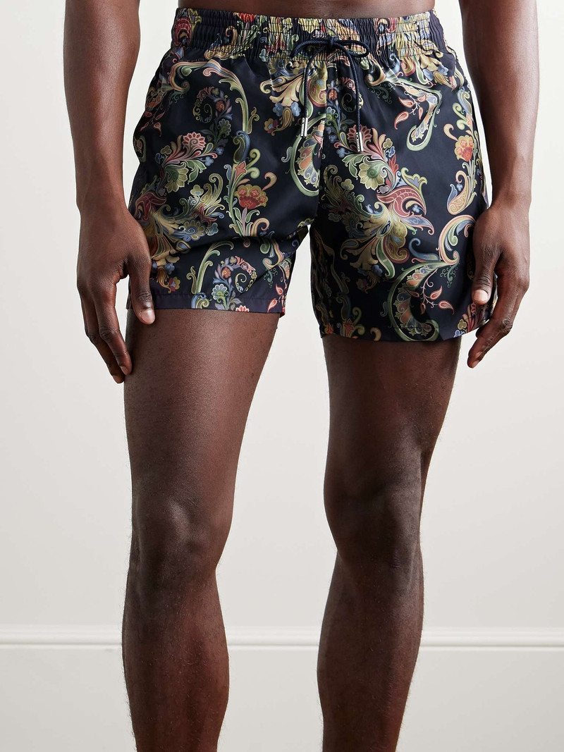 Etro Straight-Leg Mid-Length Paisley-Print Swim Shorts outlook