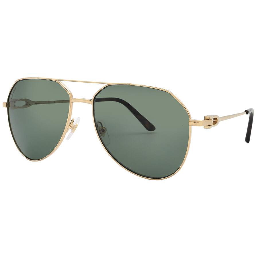 Cartier Polarized Green Pilot Men's Sunglasses CT0364S 002 59 - 3