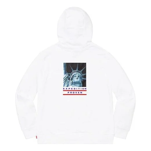 Supreme FW19 Week 10 x The North Face Statue of Liberty Hooded Sweatshirt White SUP-FW19-904 - 1